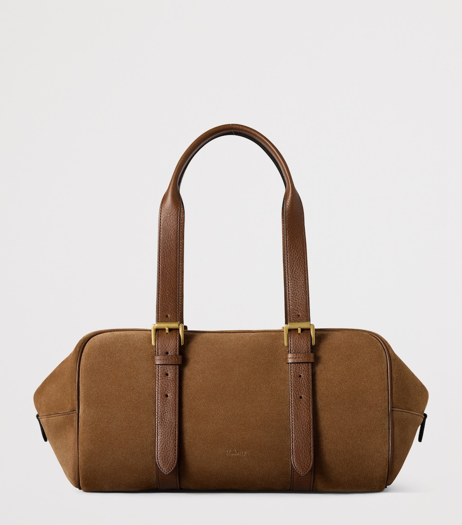 Mulberry Suede Boston Shoulder Bag Vintage Oak Image 4