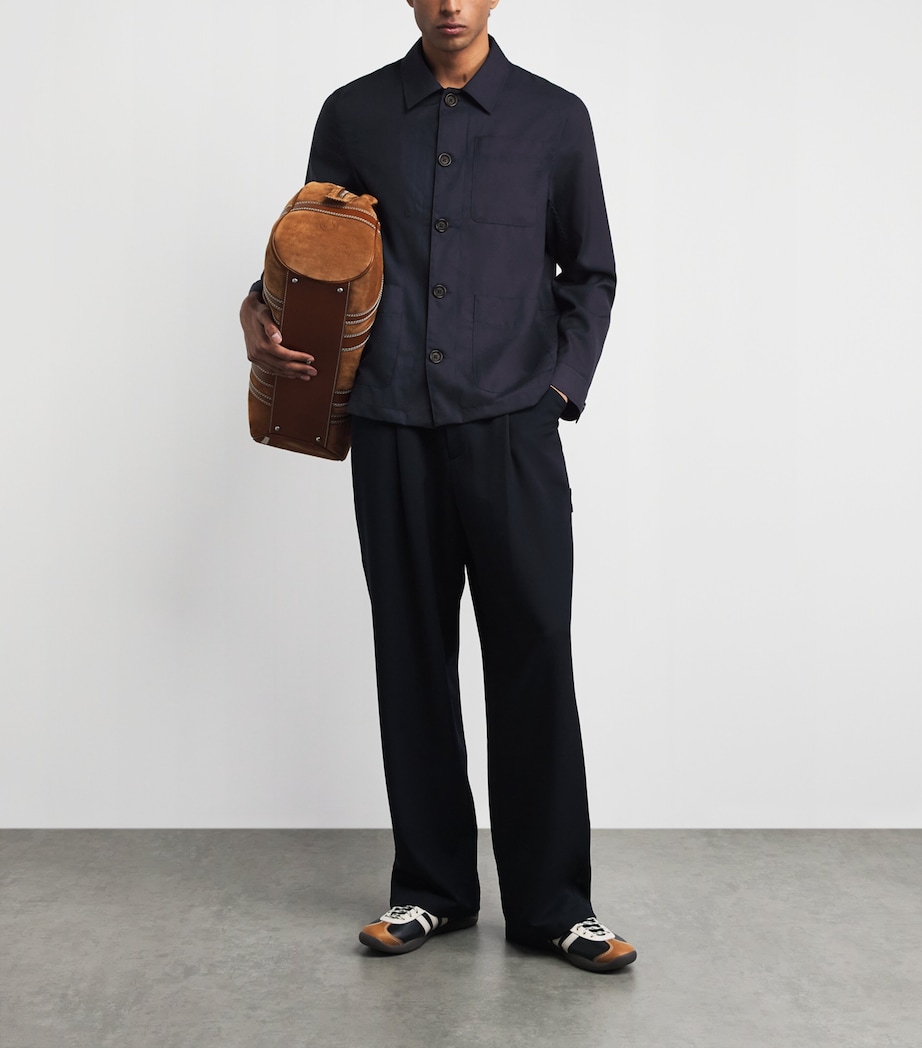 Oliver Spencer Mens Cotton Kennard Shirt Jacket Navy Image 2