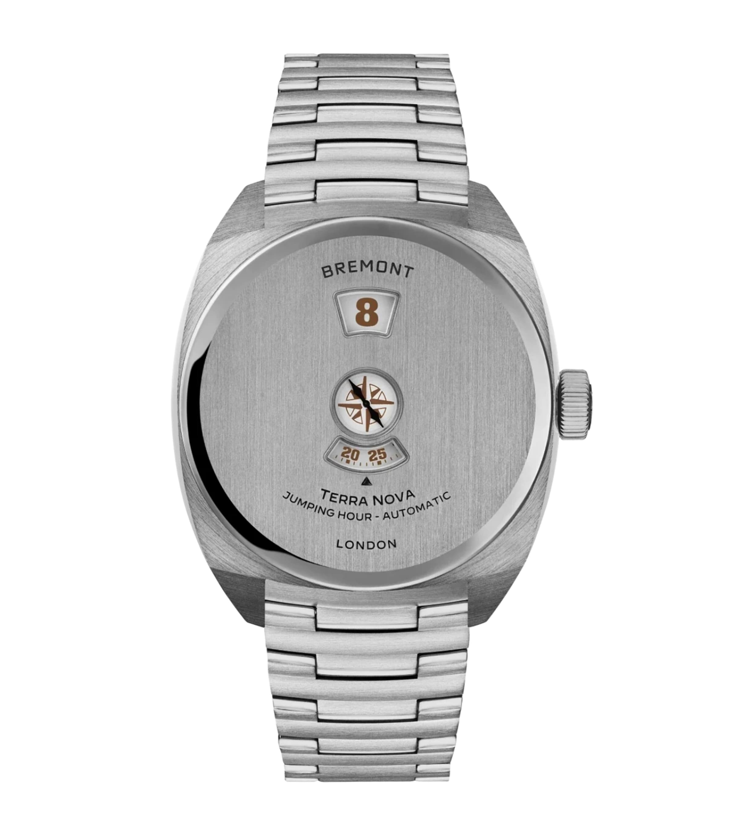 Stainless Steel Terra Nova Jumping Hour Watch 38mm STEEL Image 1