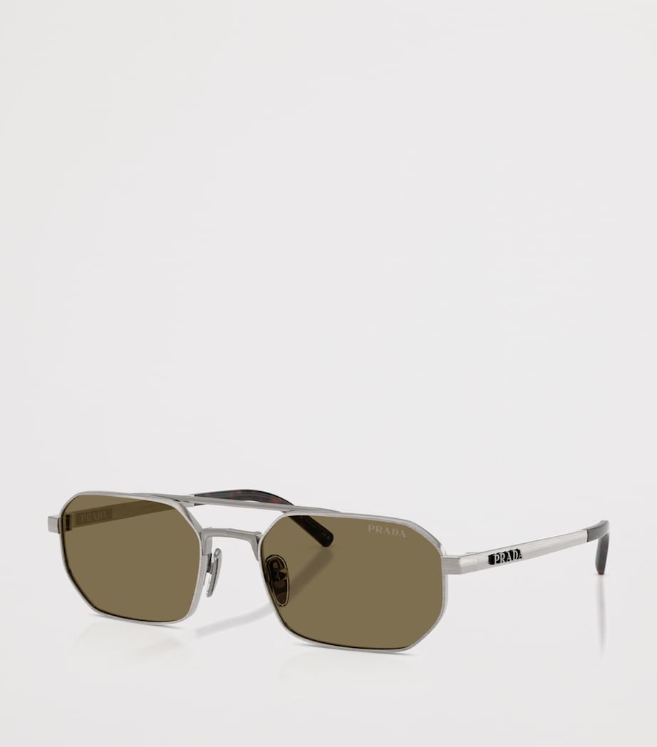 Prada Metal Irregular Sunglasses Grey Image 2