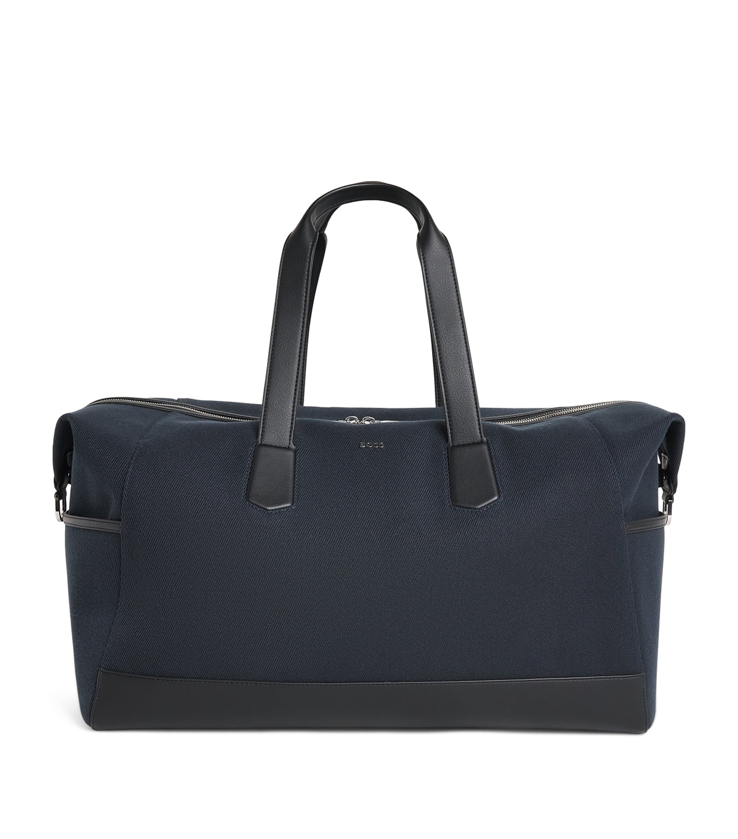 BOSS Faux Leather-Trim Holdall Dark Blue Image 1
