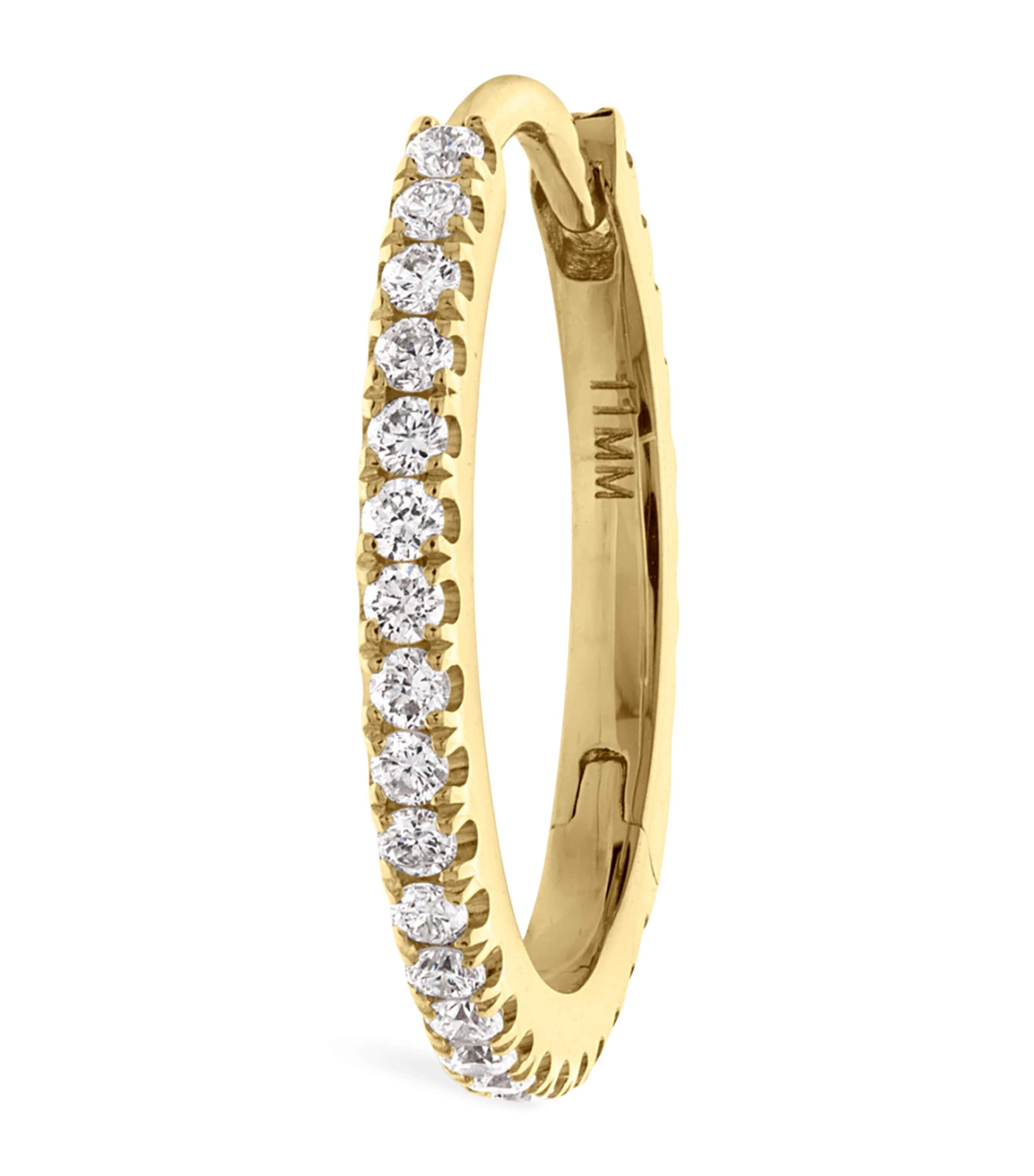Maria Tash Yellow Gold And Diamond Eternity Single Earring In Gold