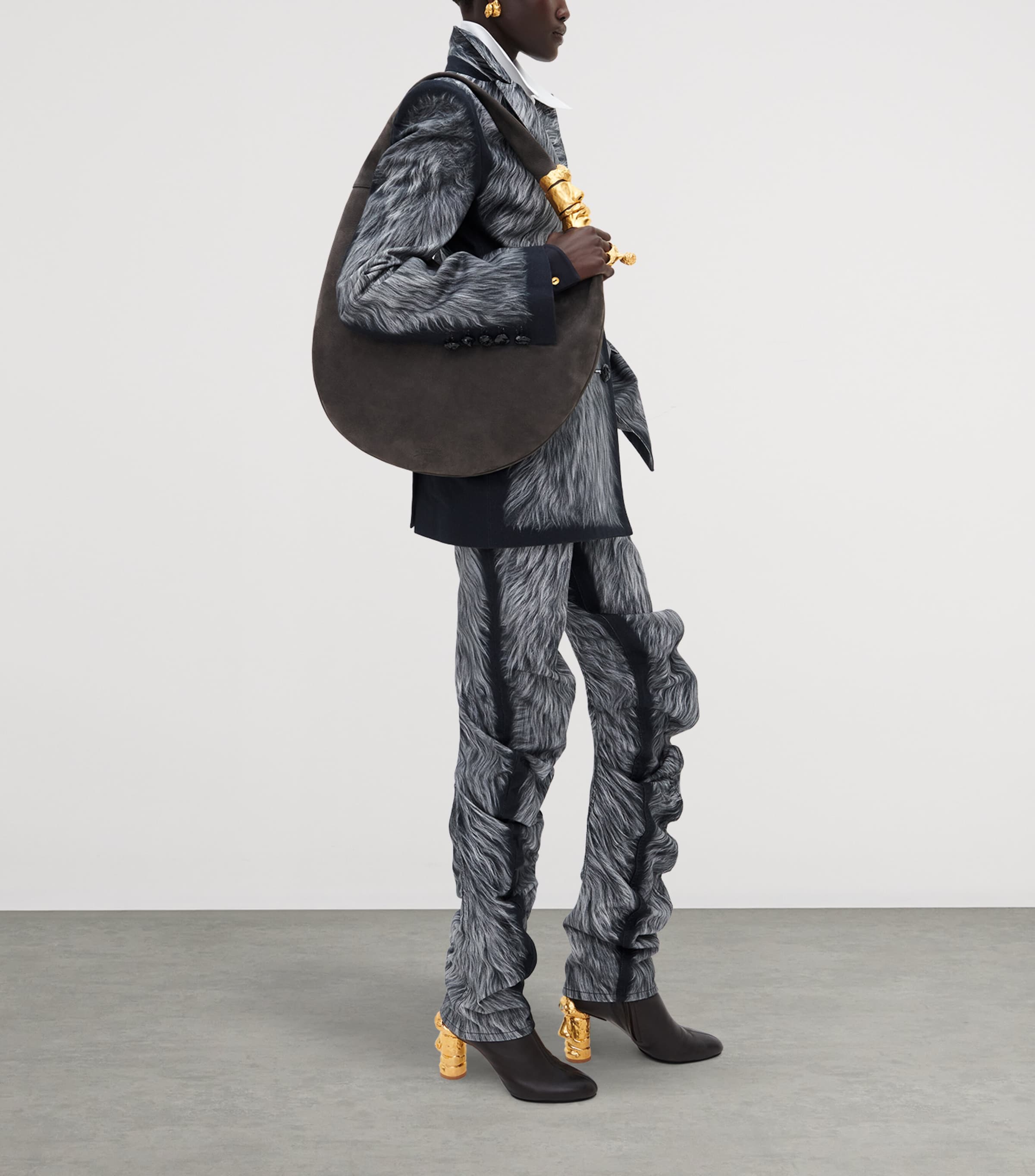 Schiaparelli Womens Trompe-l'Oeil Blazer Grey Image 4