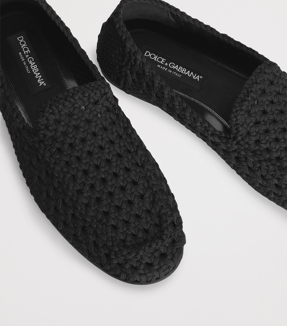 Dolce&Gabbana Mesh Loafers Black Image 4