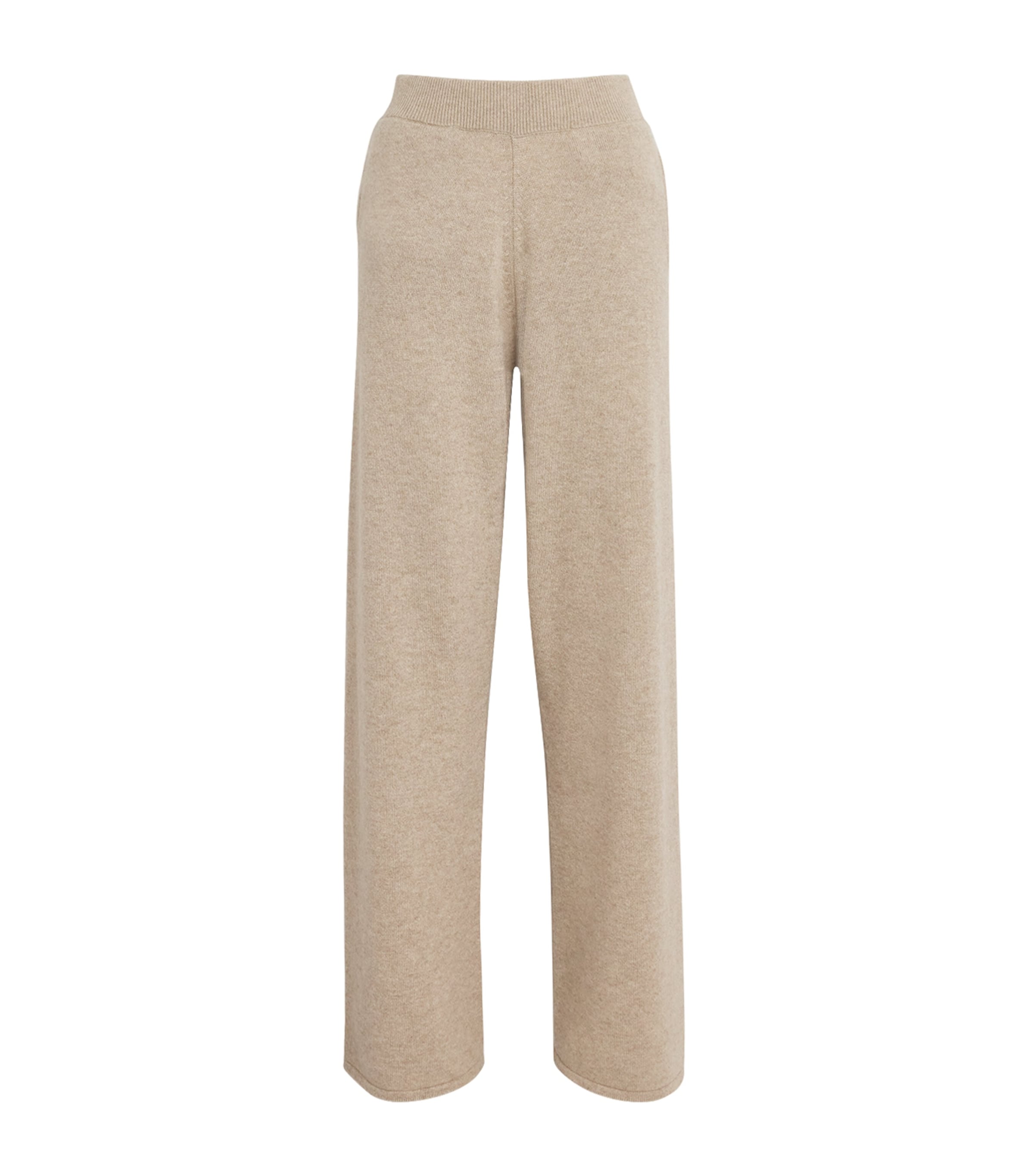 Harrods Cashmere Wide-leg Sweatpants In Beige