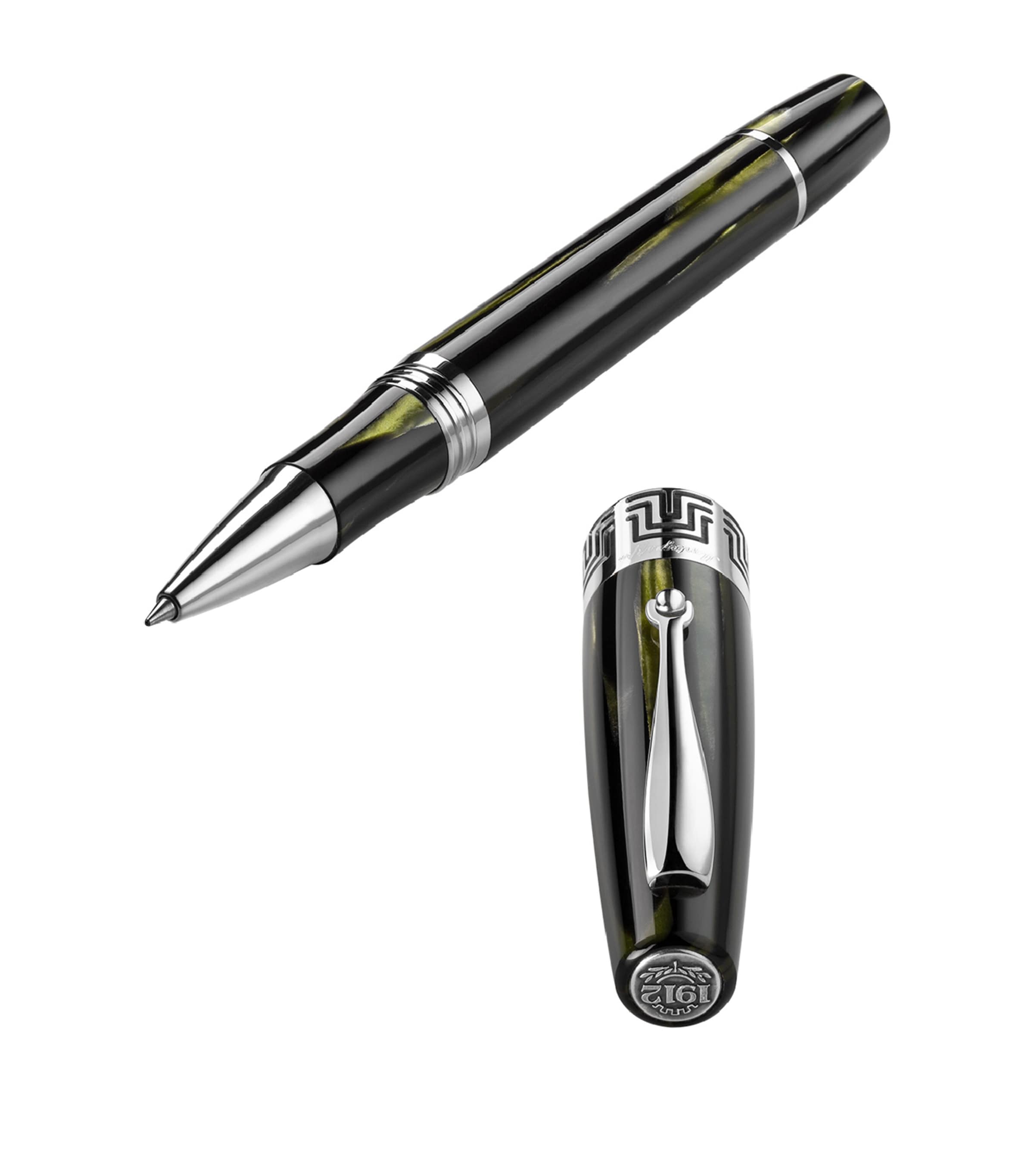 Sterling Silver-Trim Extra 1930 Rollerball Pen BAMBOO BLACK Image 2