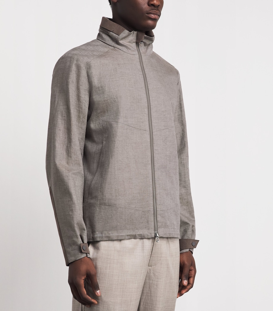Sease Mens Water-Resistant Linen Cruise 2.0 Jacket Wombat Image 4