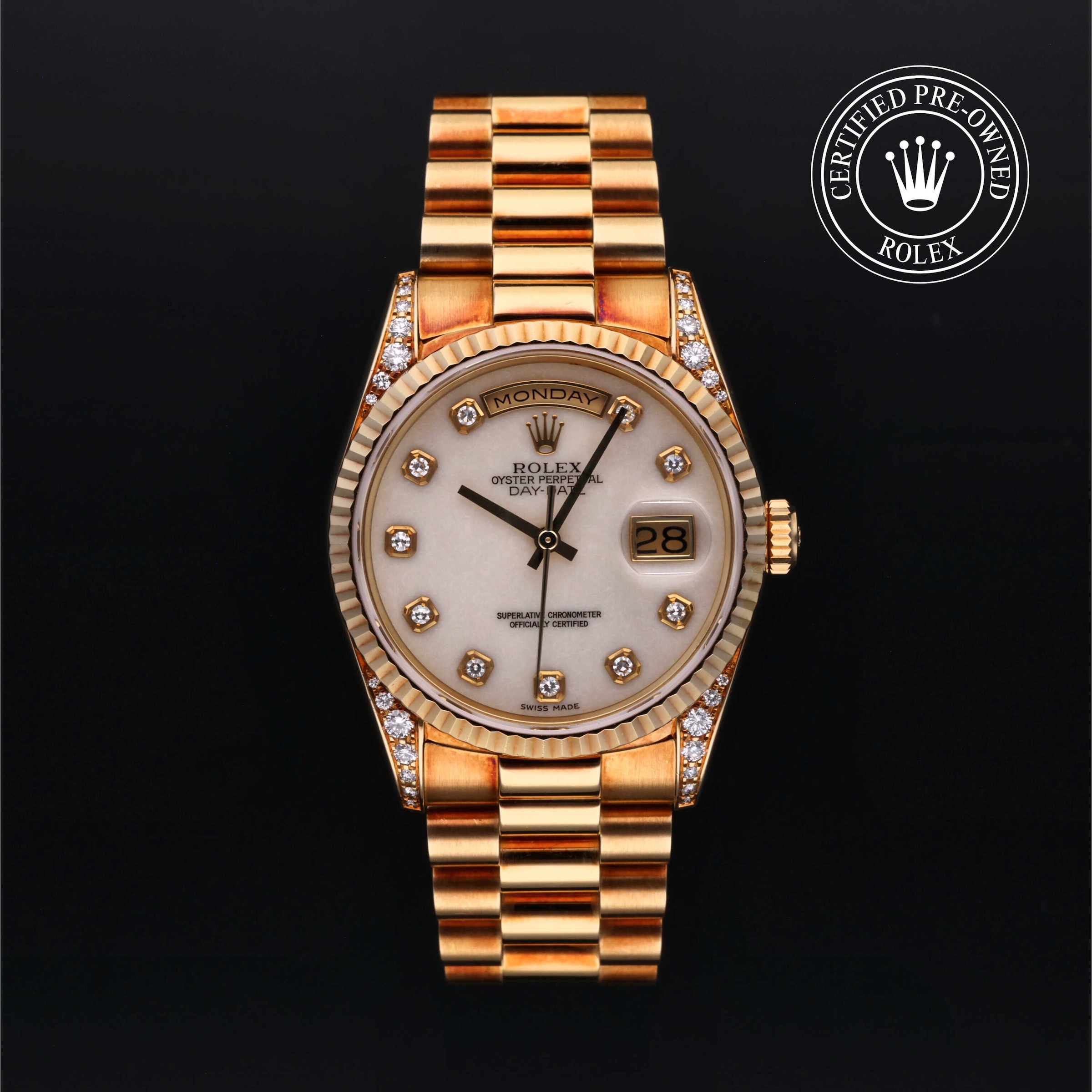 Rolex Certified Pre-Owned Oyster Perpetual Day-Date Cchlng/wht Opl