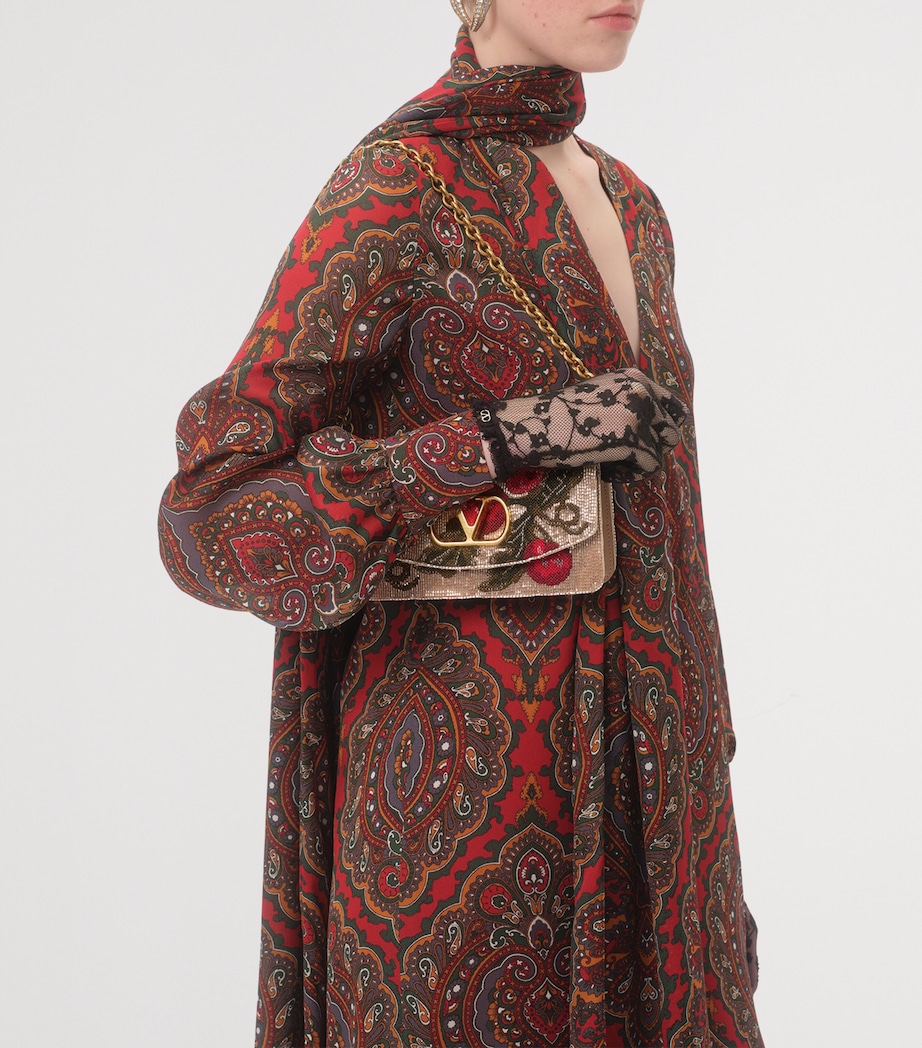 Small Silk Vain Cherry Clutch Bag 9QQ Image 2