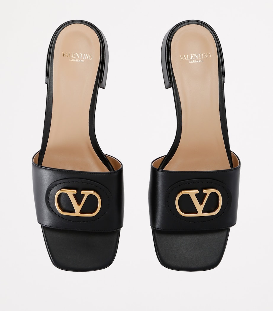 Leather VLOGO Slides 20 BLACK Image 4
