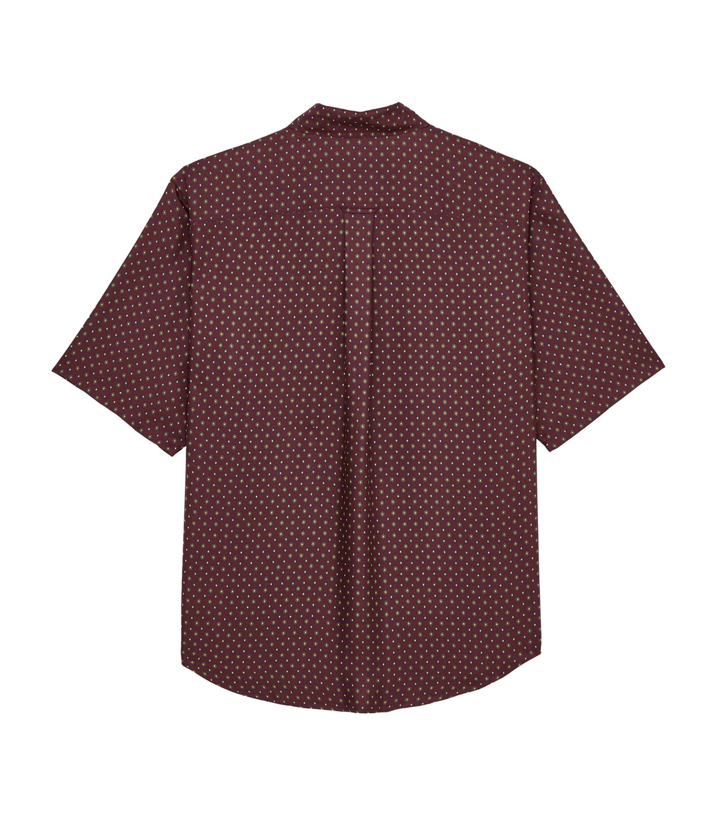 Saint Laurent Mens Silk Hexagonal-Pattern Shirt Image 3