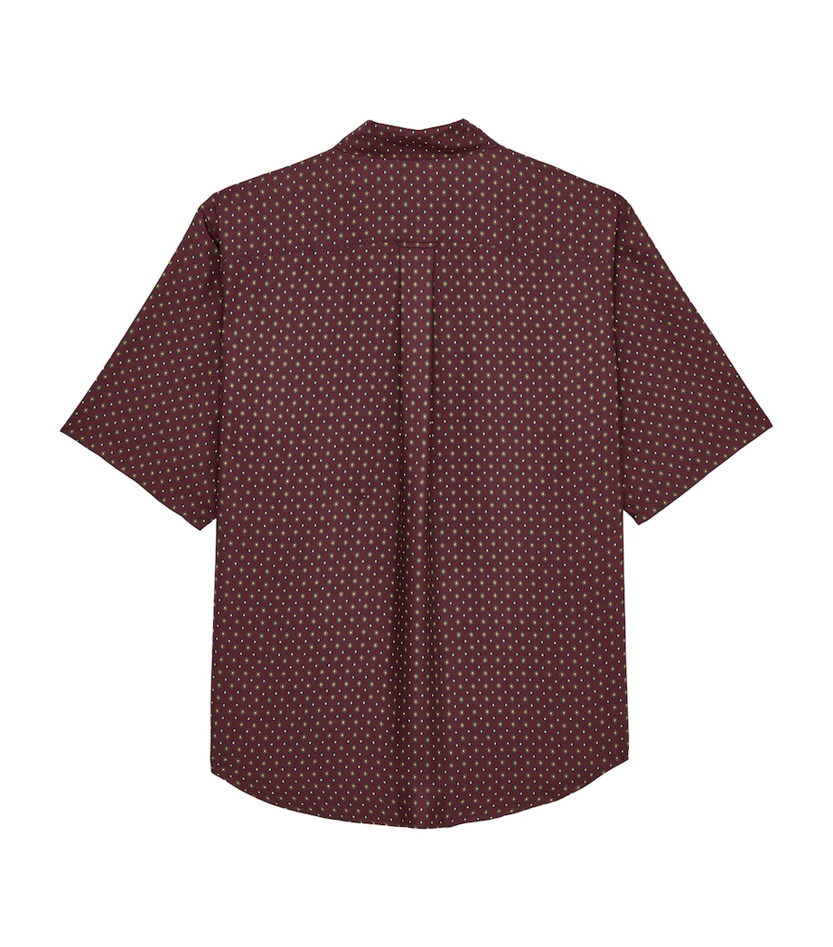 Saint Laurent Mens Silk Hexagonal-Pattern Shirt Image 3