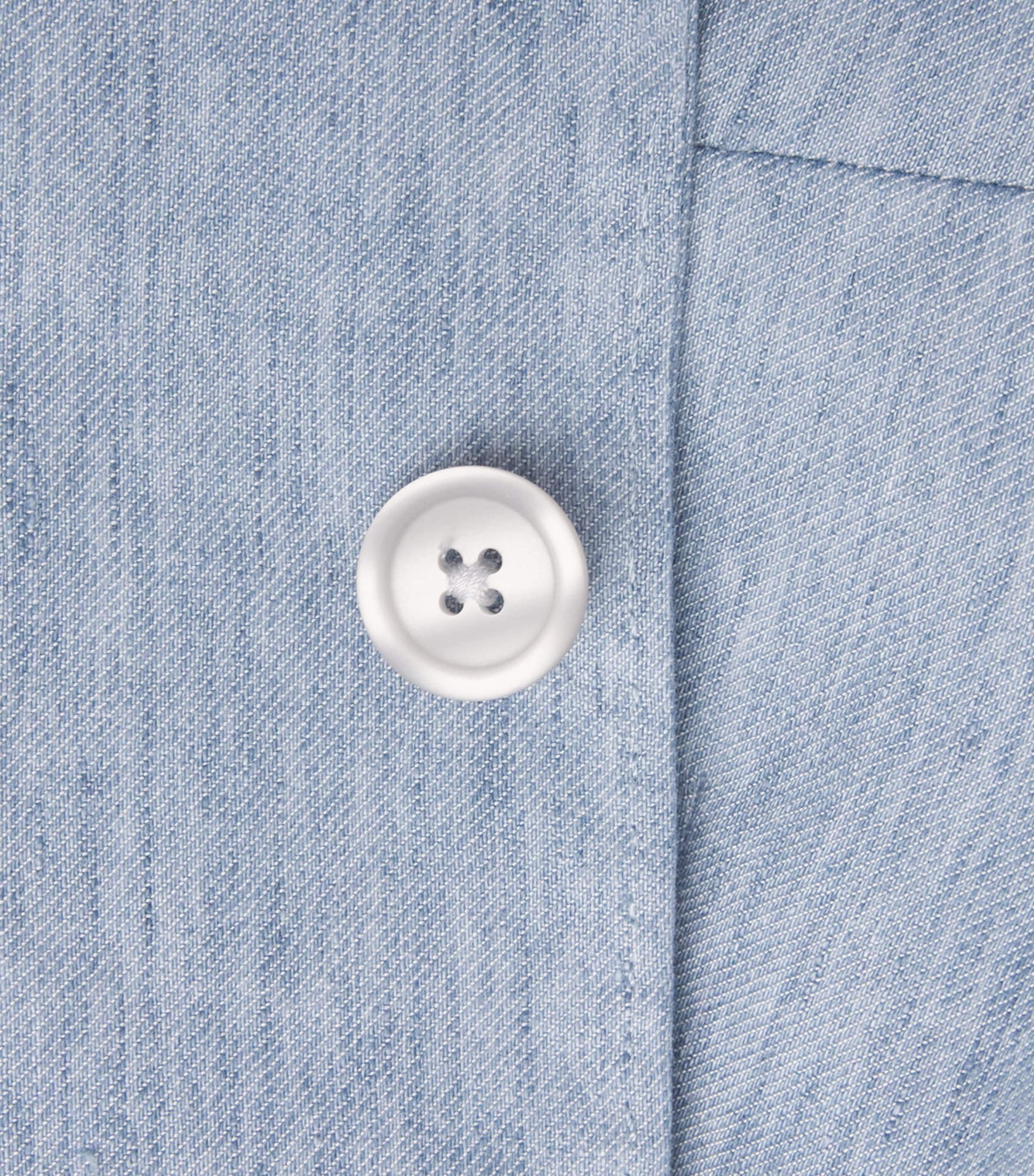 BOSS Mens Linen-Lyocell Hanry Blazer Open Blue Image 6