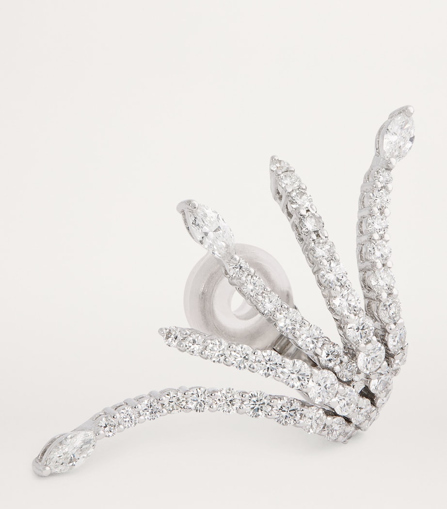 White Gold and Diamond Whisper Ear Cuff WHITE GOLD Image 6