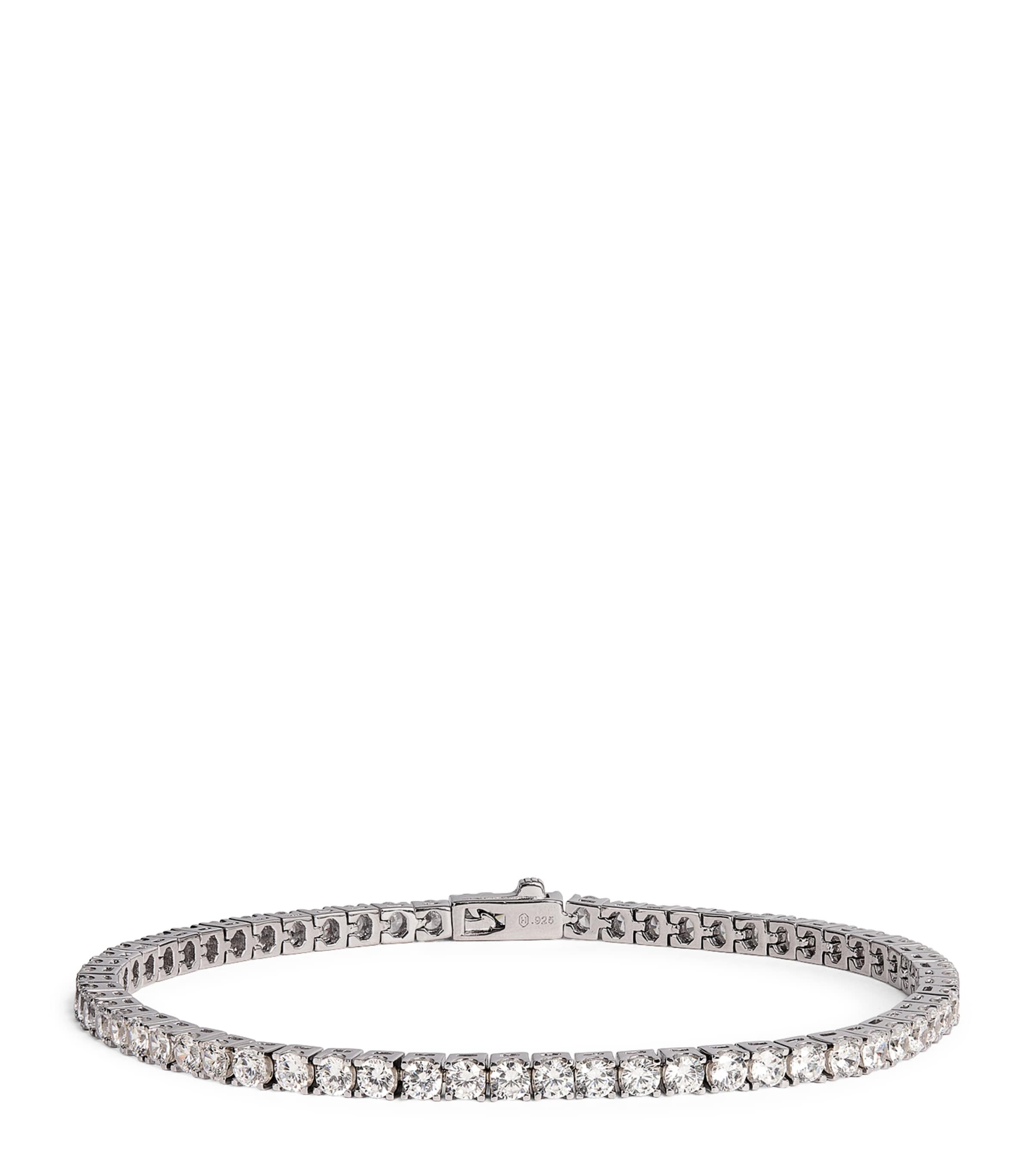 Shop Hatton Labs Sterling Silver Classic Tennis Bracelet In White