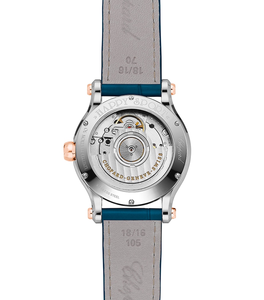 Rose Gold, Stainless Steel and Diamond Happy Sport Watch 36mm ROSE GOLD/STAINLESS Image 2
