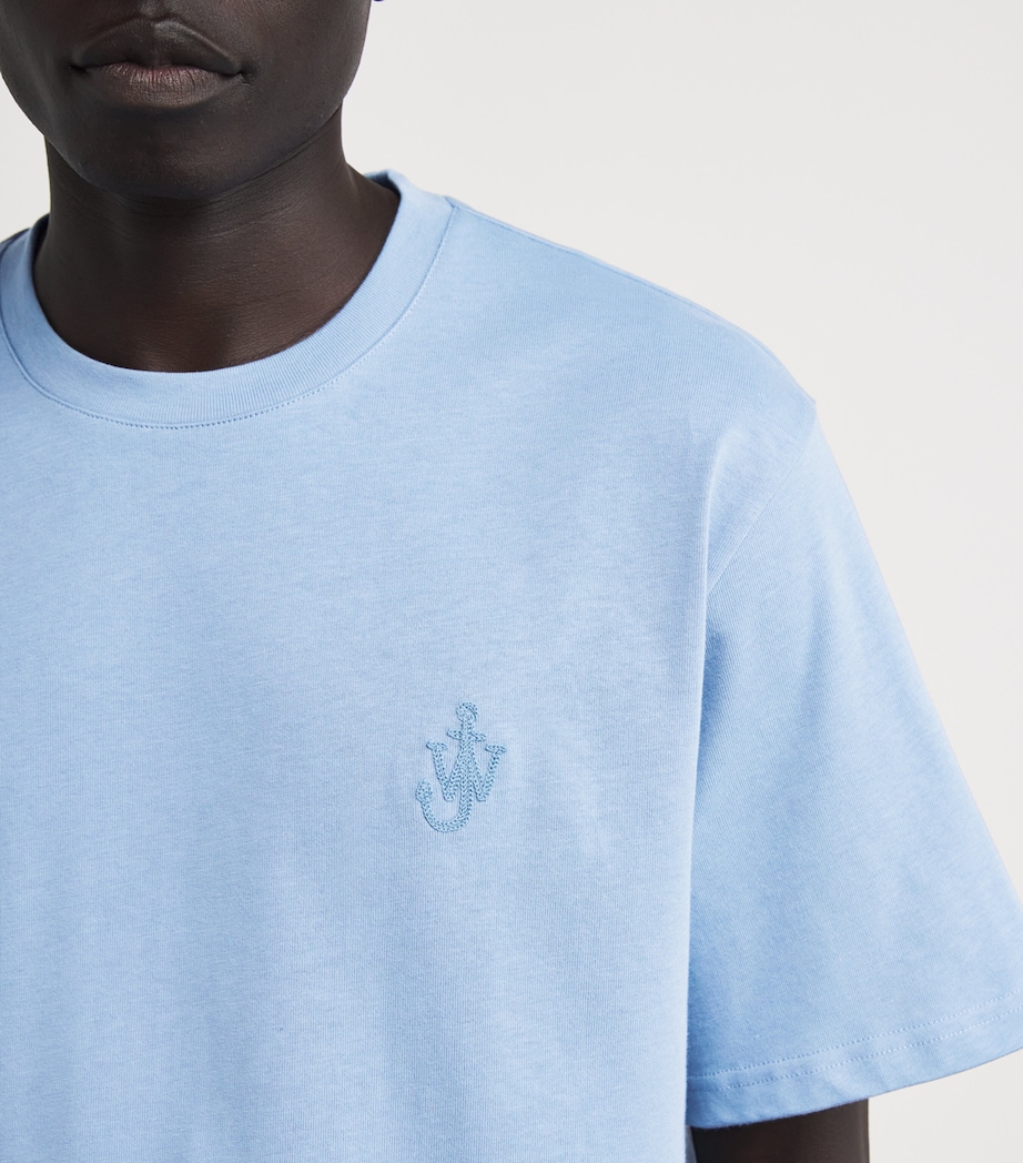 Cotton Logo T-Shirt STEEL BLUE Image 6