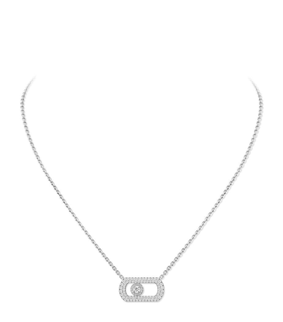 Messika So Move White Gold and Diamond Pavé Necklace (0.65ct) White Gold Image 1