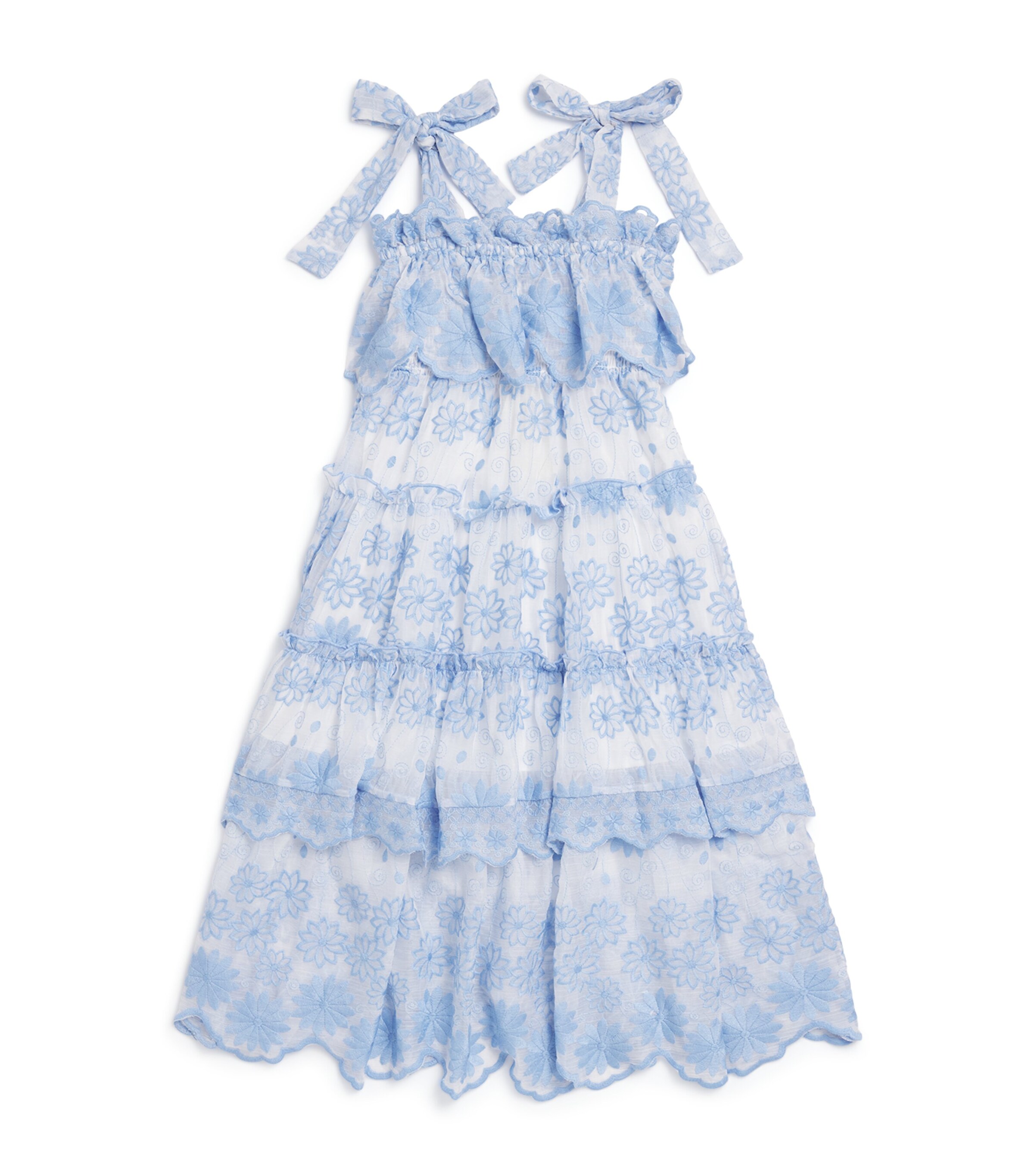 Shop Marlo Tiered Lena Dress In Blue