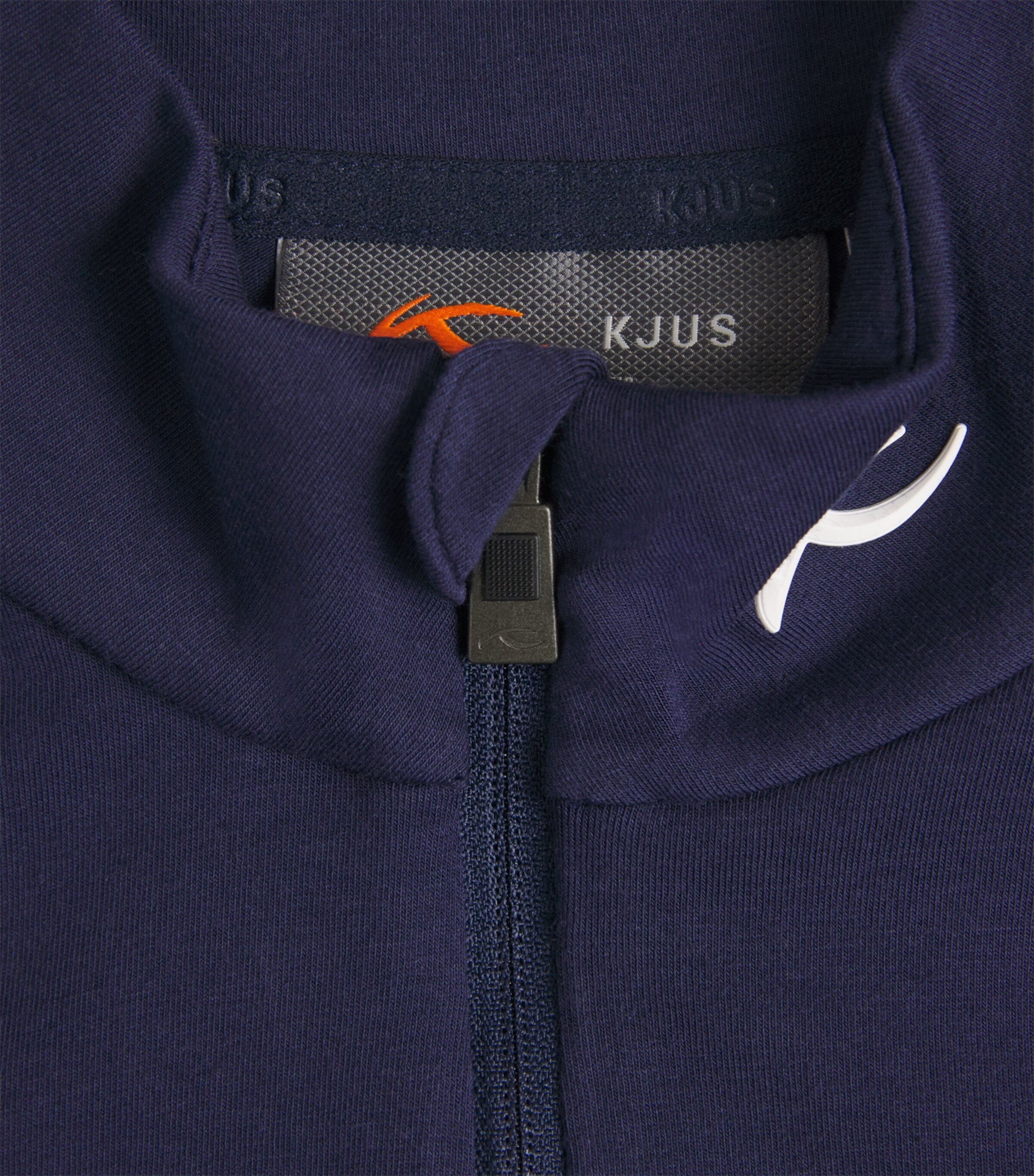 KJUS Mens Pima Cotton Hollow Half-Zip Top Atla Blue Image 6