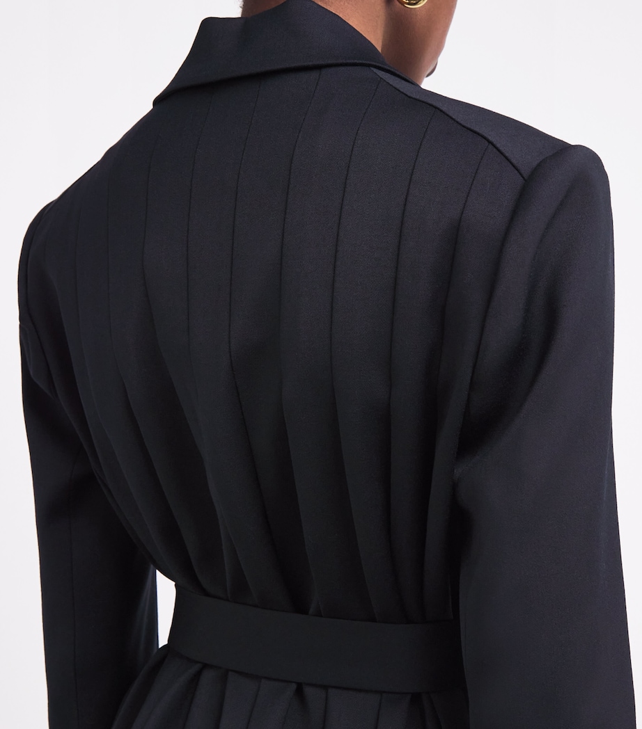 Pleated Belted Blazer NAVY Image 6