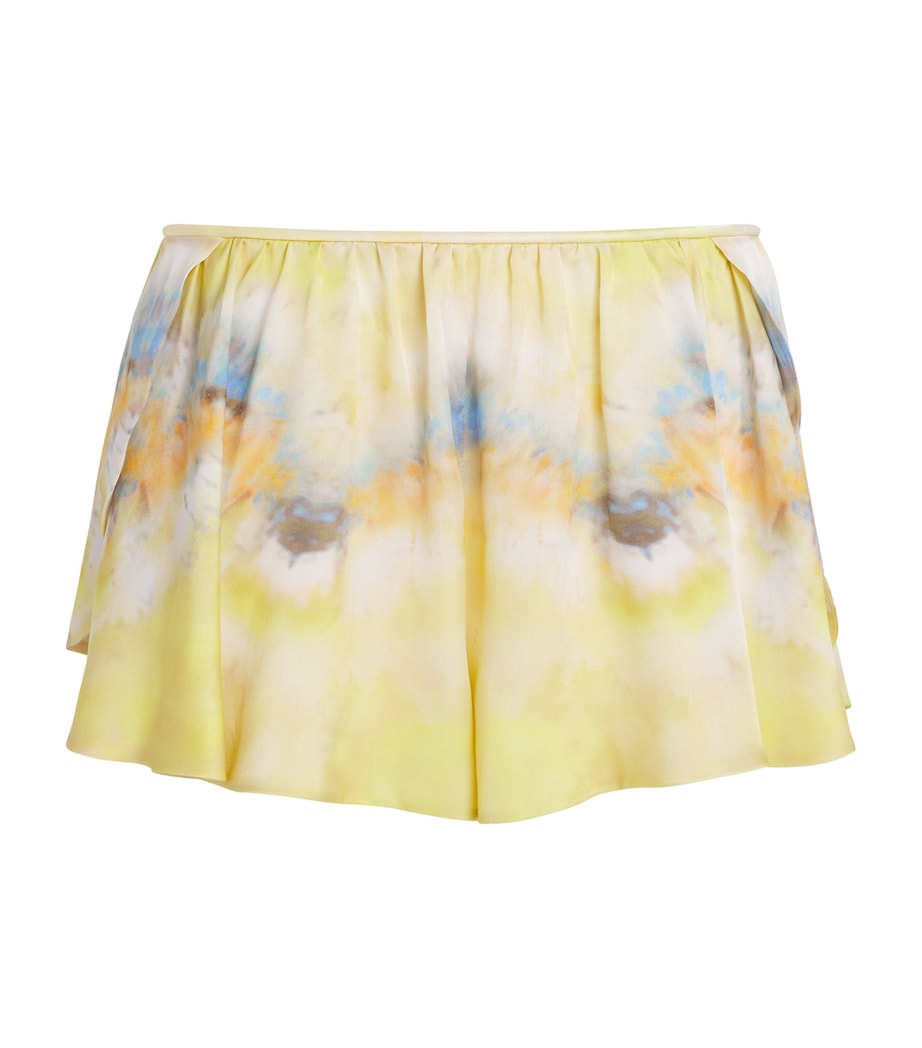 Zimmermann Womens Silk Alchemy Micro Shorts Citrus Tie Dye Image 1