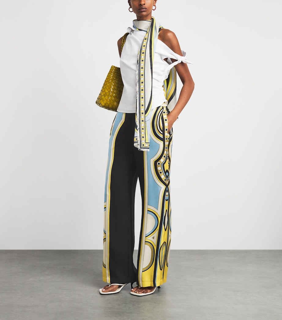 La Doublej Geometric Fringe Scarf Placée Image 2