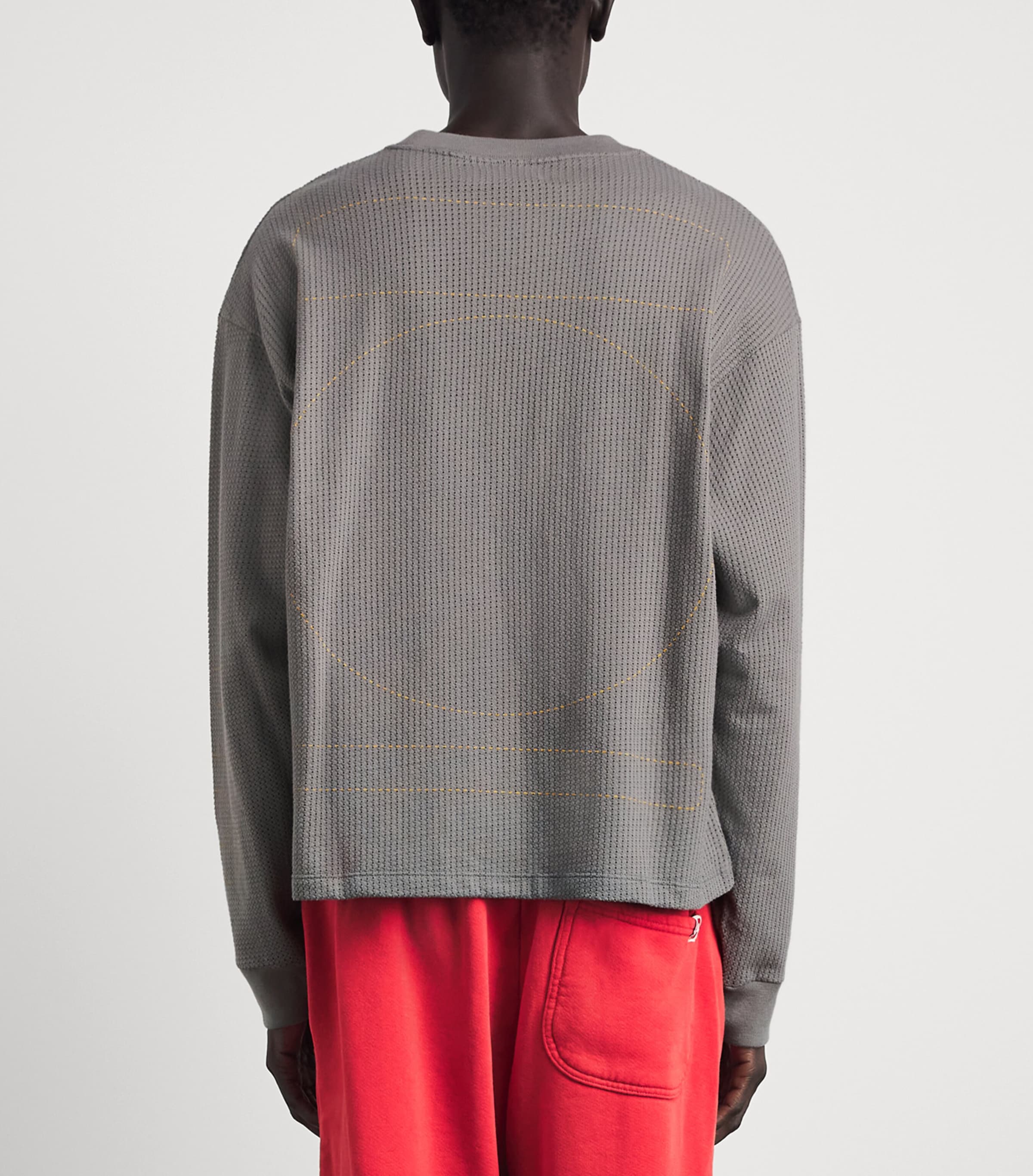 Cherry Los Angeles Mens Mesh Long-Sleeve Motors T-Shirt Charcoal Image 5
