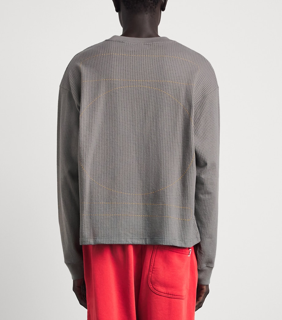 Cherry Los Angeles Mens Mesh Long-Sleeve Motors T-Shirt Charcoal Image 5