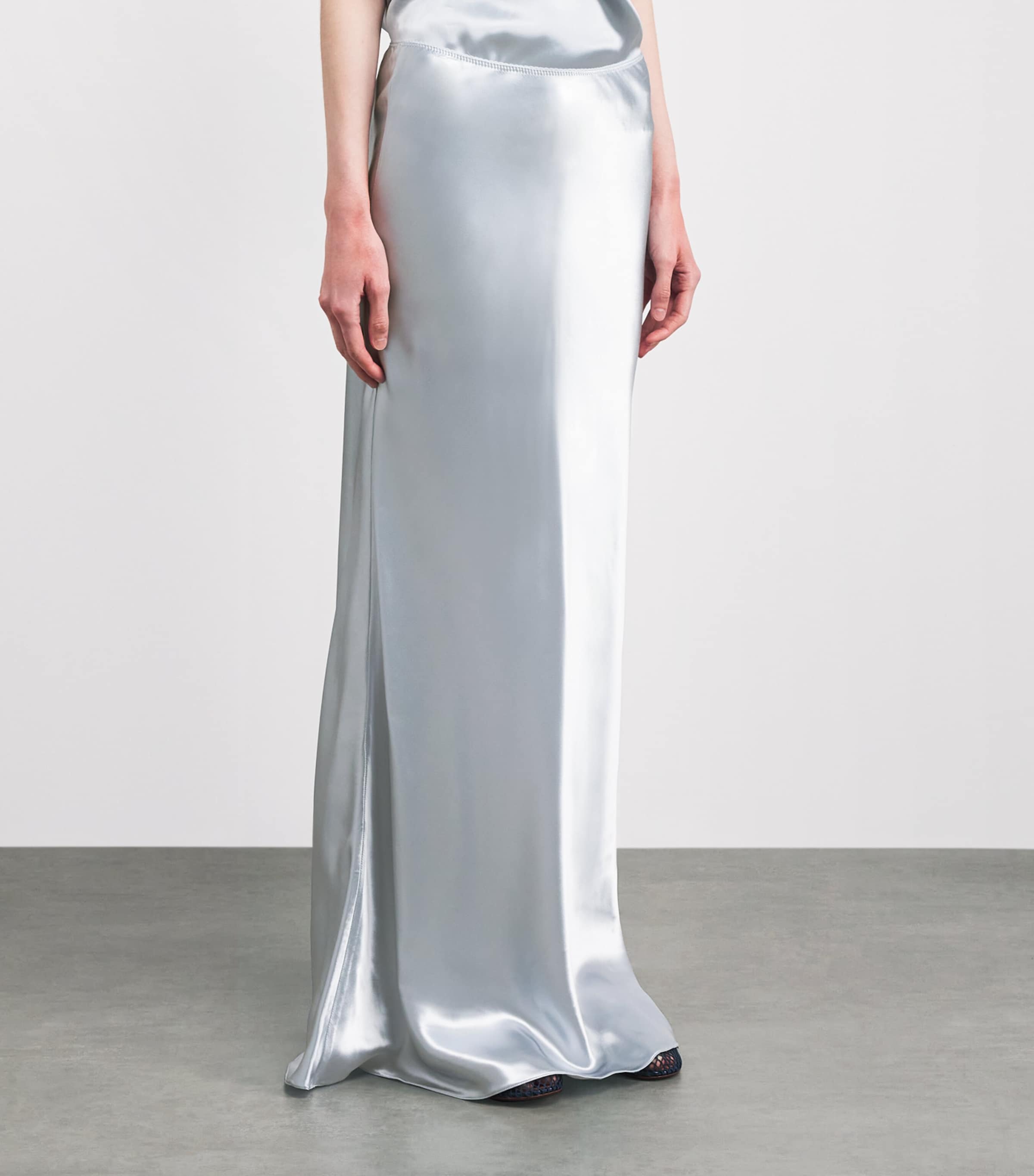Fabiana Filippi Womens Bias-Cut Maxi Skirt Acqua Image 4
