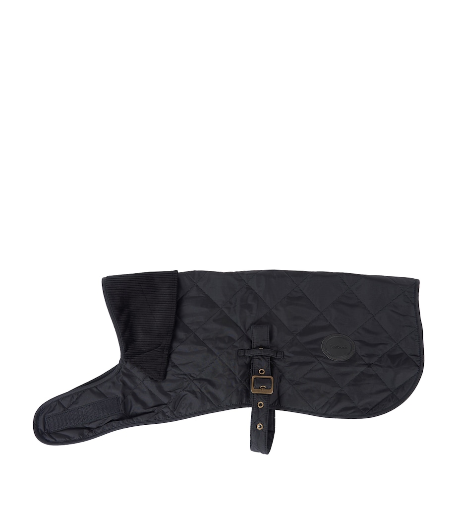 Quilted Dog Coat (M) BLACK Image 1