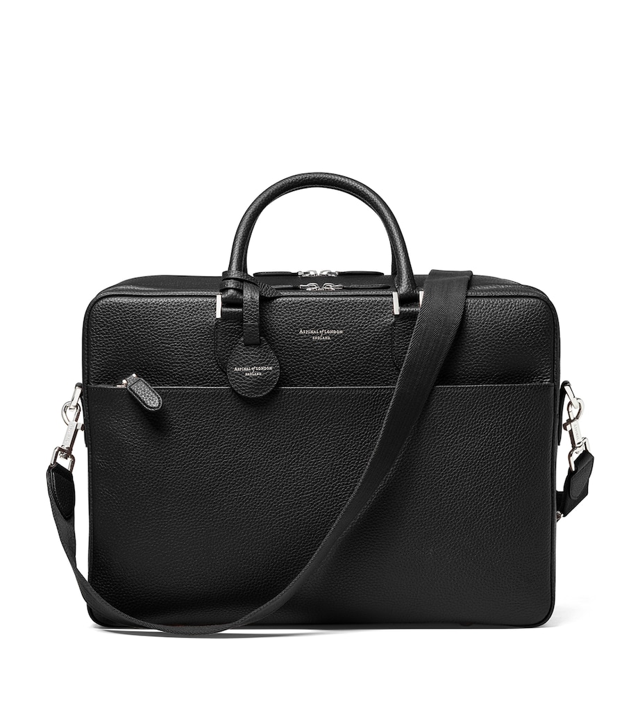 Leather 48 Hour Mount Street Travel Bag BLACK Image 1