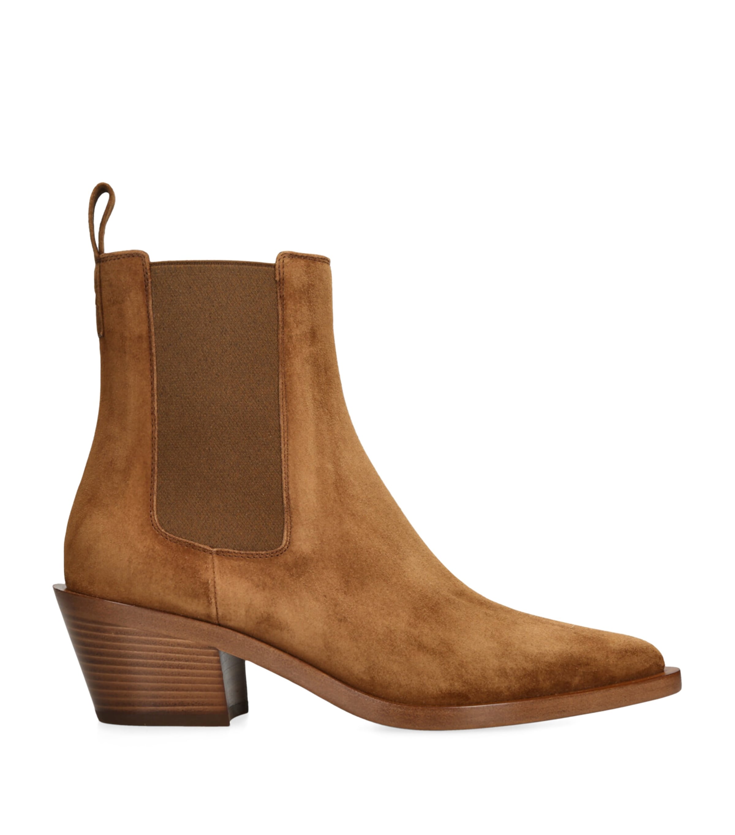 Gianvito Rossi Wylie Suede Ankle Boots In Brown