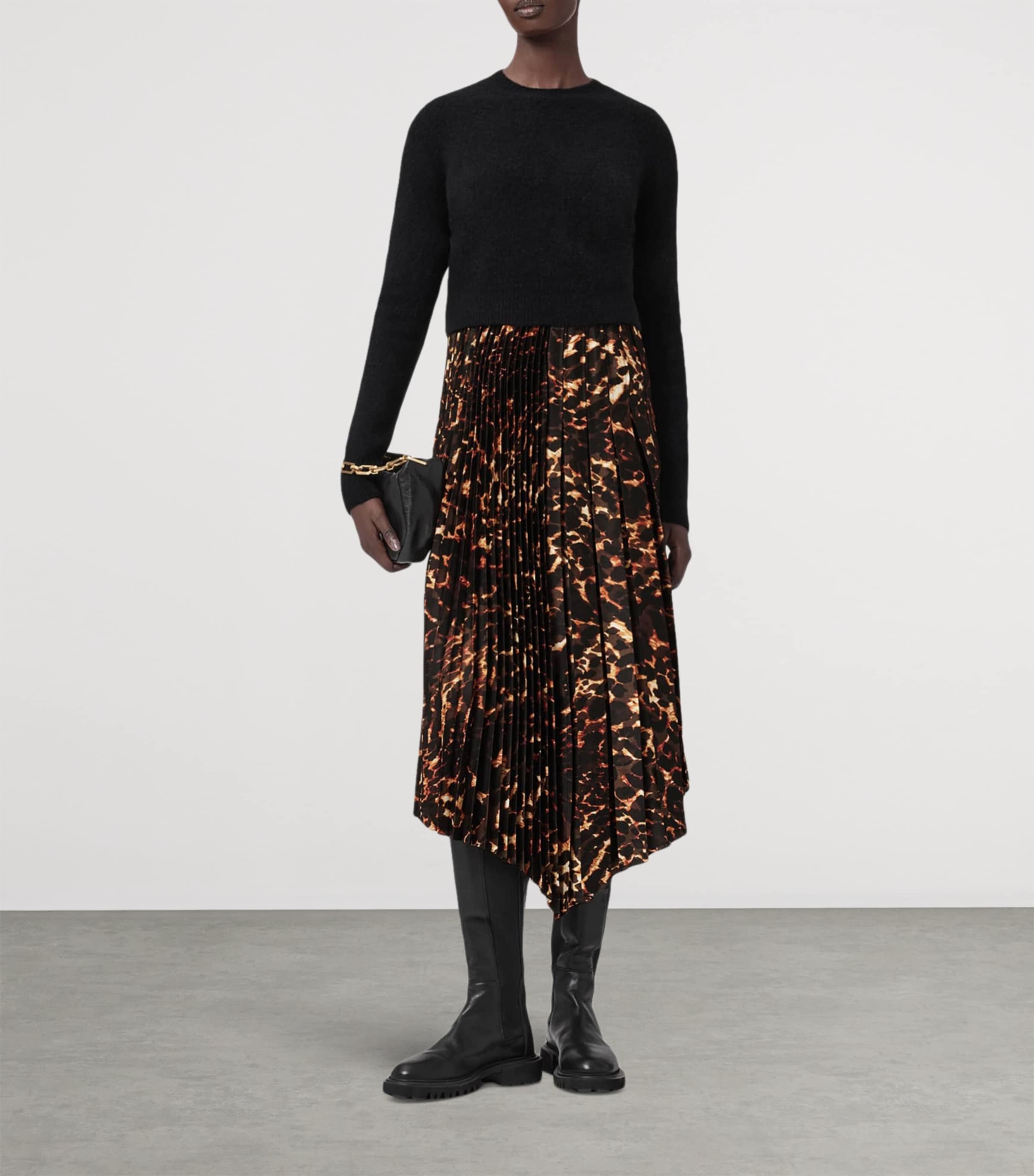 2-In-1 Jax Midi Dress BLACK/BITTER BROWN Image 5