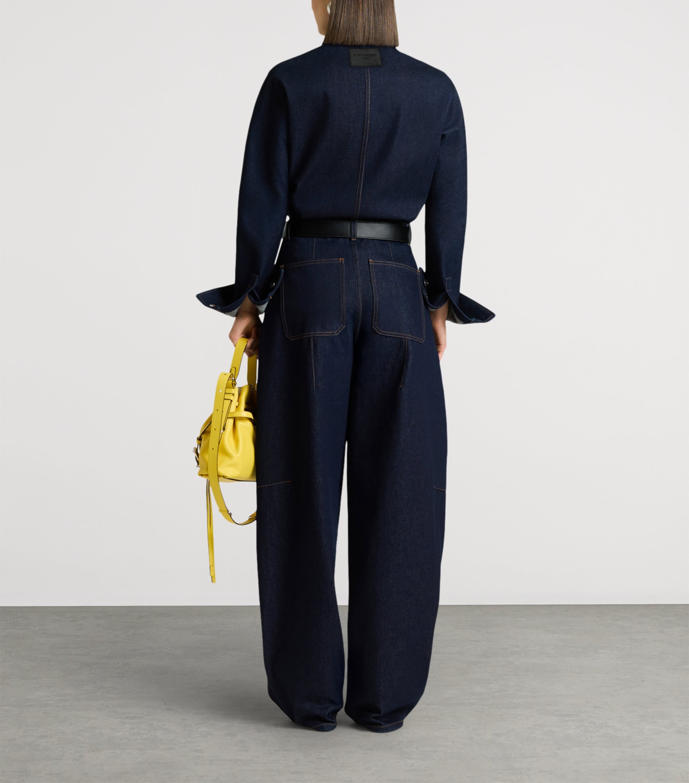 Givenchy Womens Denim Contrast-Stitch Shirt Image 3
