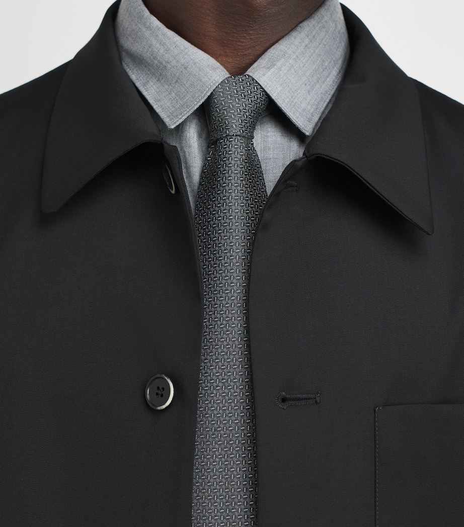 Canali Silk-Wool Jacquard Tie Image 2