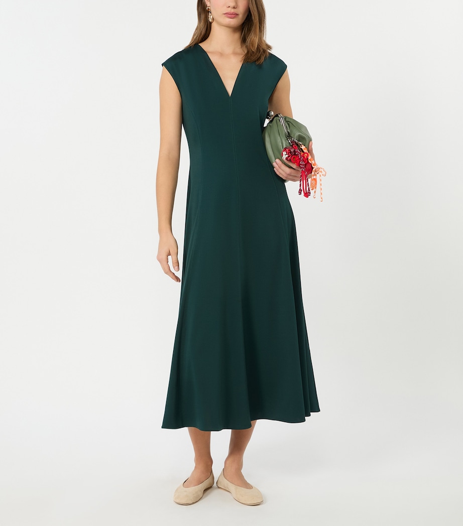Weekend Max Mara Womens Jersey Midi Dress Green Image 4