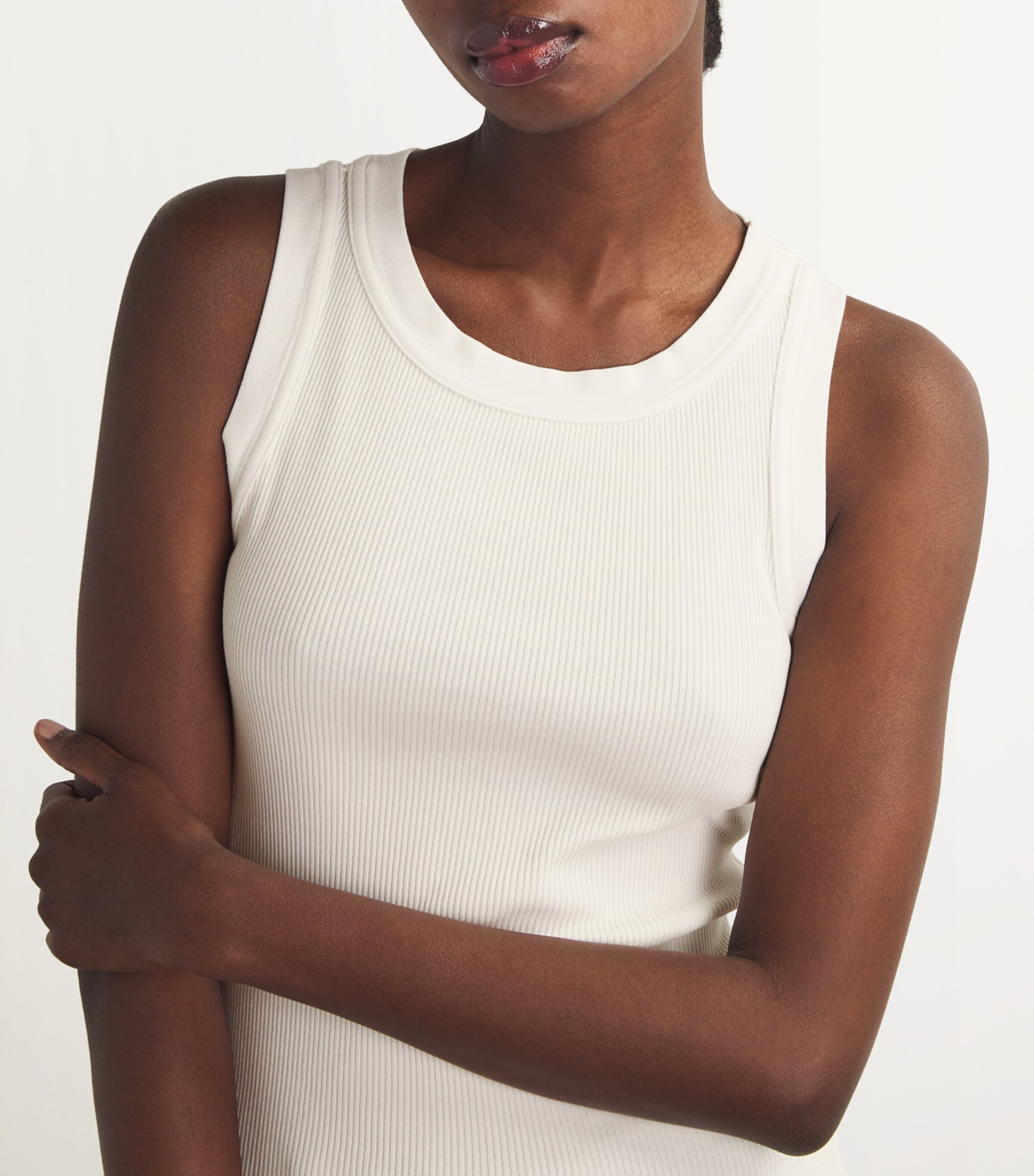 Ribbed Isabel Tank Top PASHMINA (OFF WHITE) Image 6