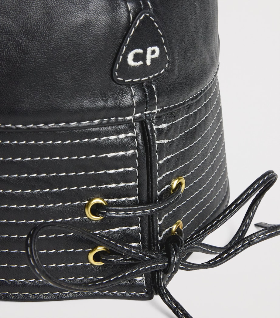 Leather Bucket Hat BLACK Image 4