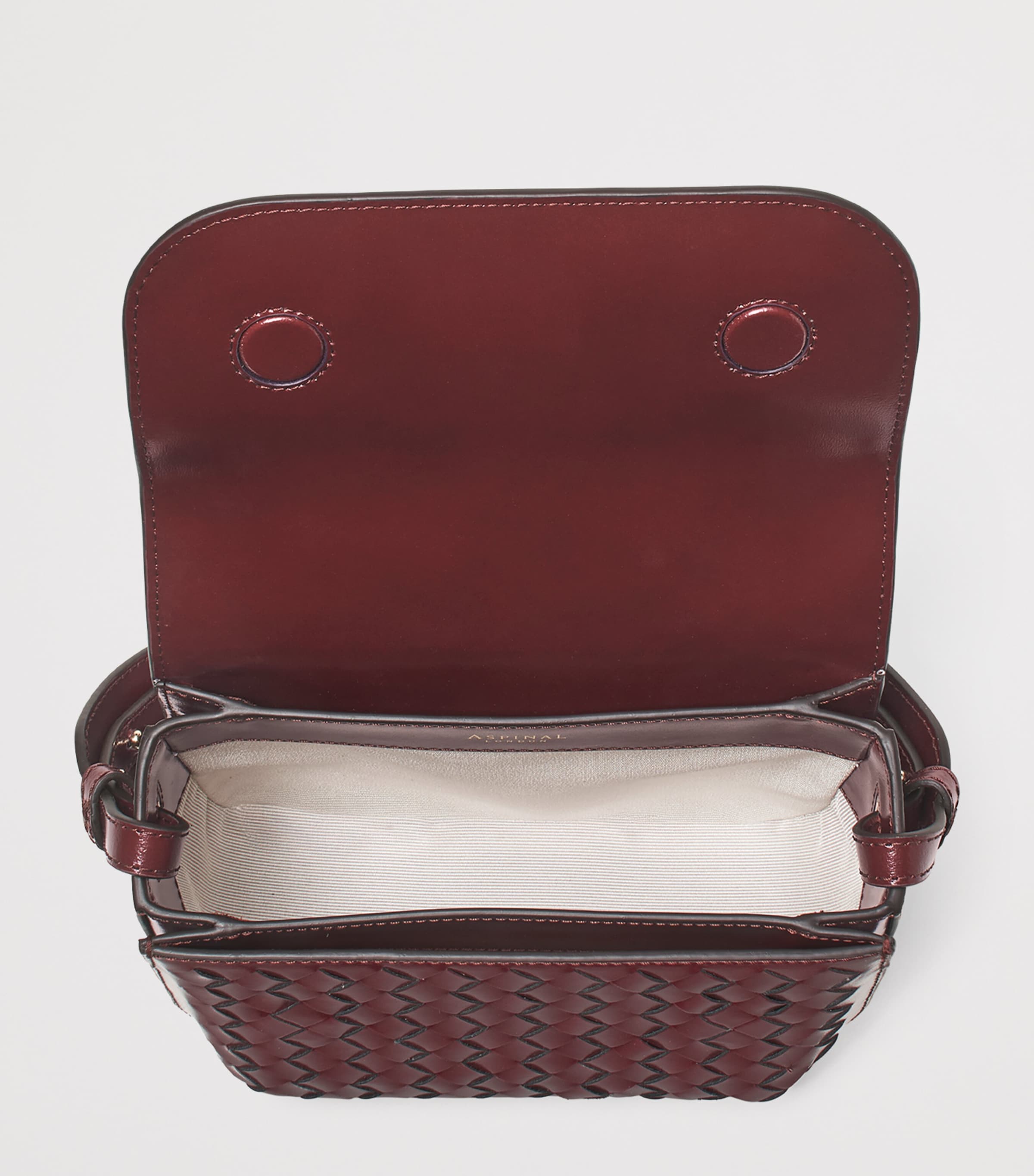 Leather Ella Cross-Body Bag BURGUNDY Image 5