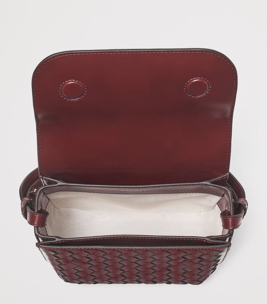 Leather Ella Cross-Body Bag BURGUNDY Image 5