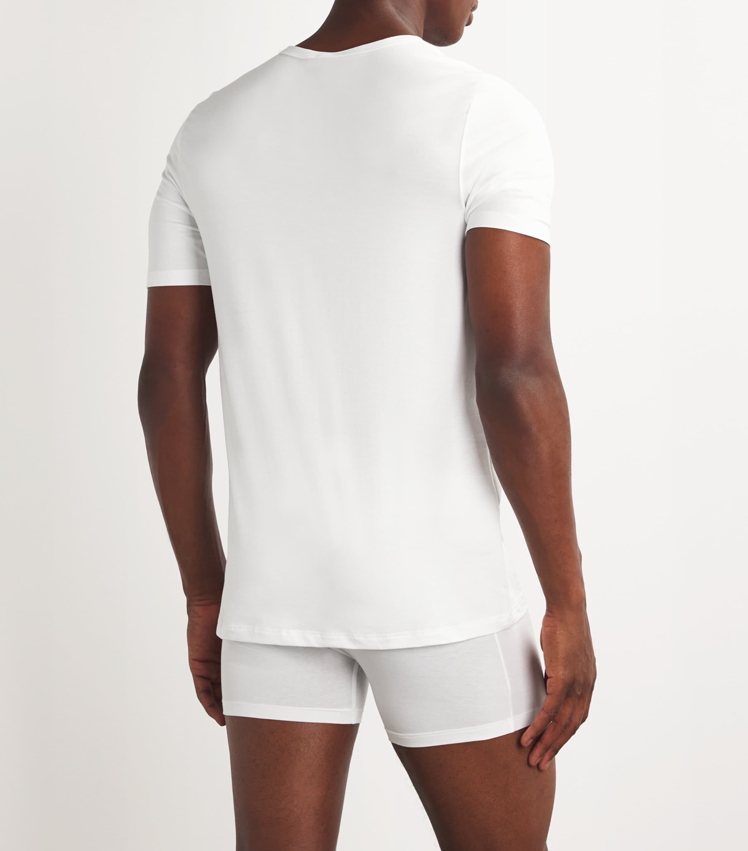 Cotton T-Shirts (Pack of 2) 0101/WHITE Image 3