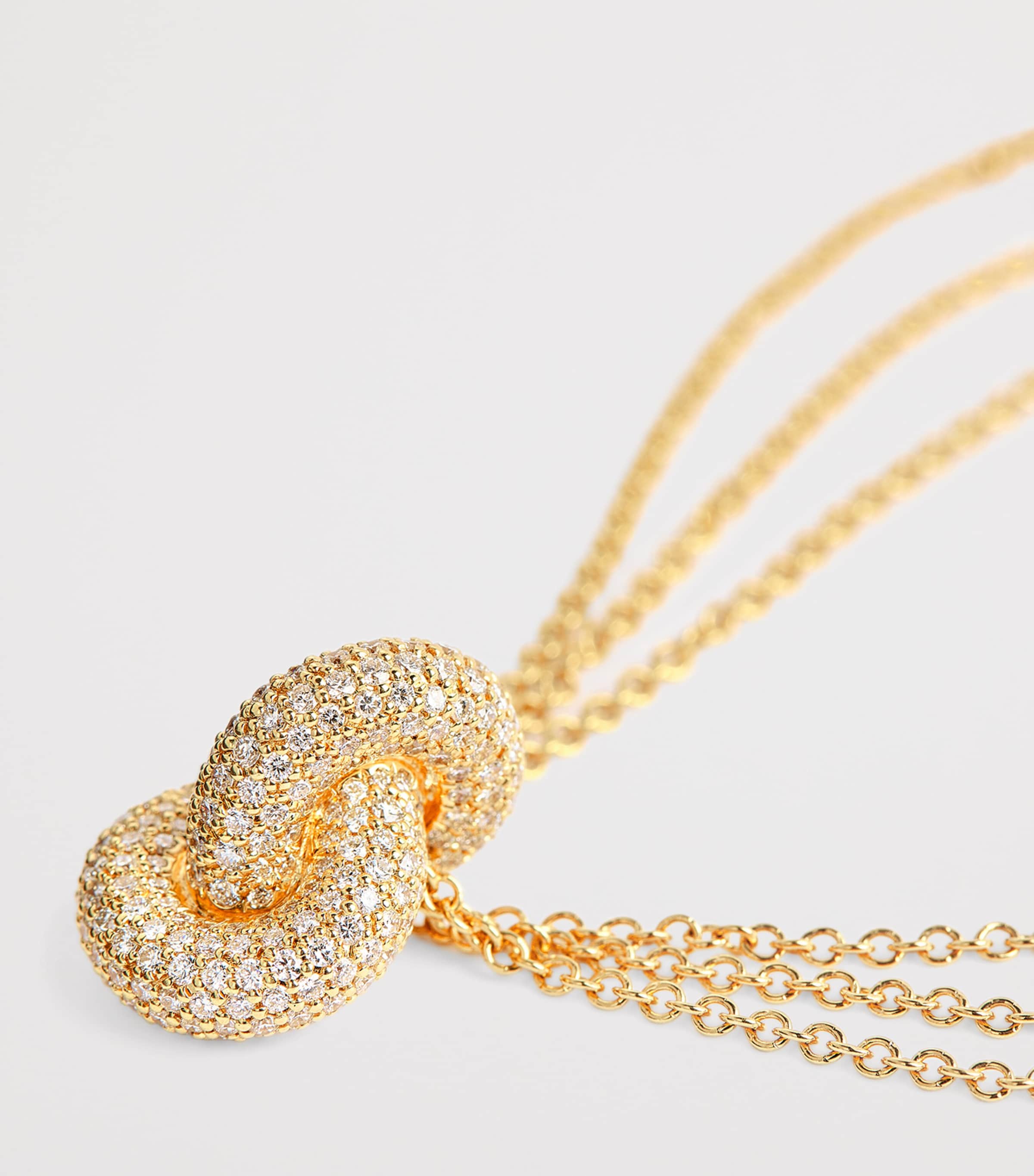 Yellow Gold and Diamond Legacy Knot Necklace YELLOW GOLD Image 4