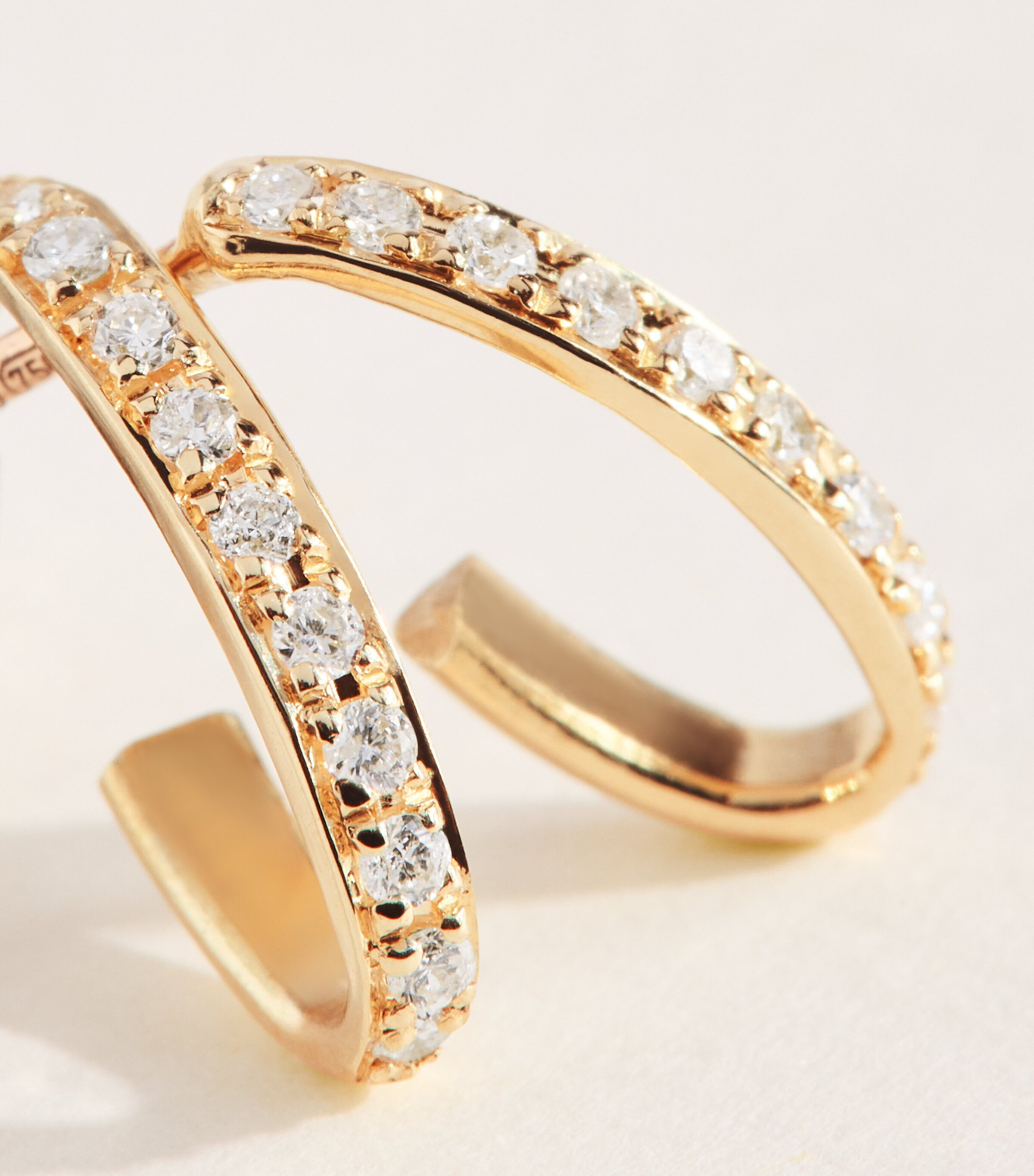Jennifer Meyer Medium Yellow Gold and Diamond Edith Stud Earrings Yellow Gold Image 5