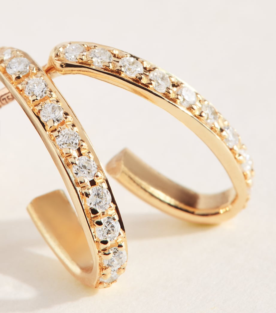 Jennifer Meyer Medium Yellow Gold and Diamond Edith Stud Earrings Yellow Gold Image 5