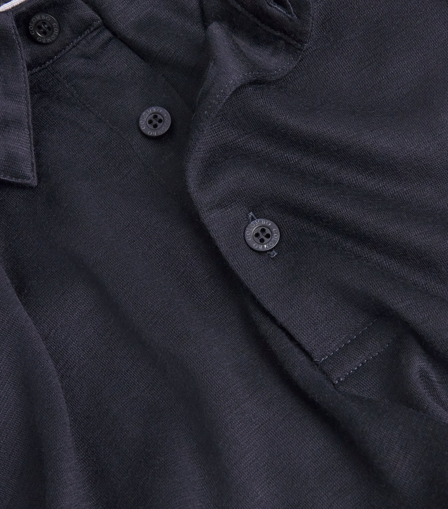 Cashmere Polo Shirt 43009 NAVY BLUE Image 5