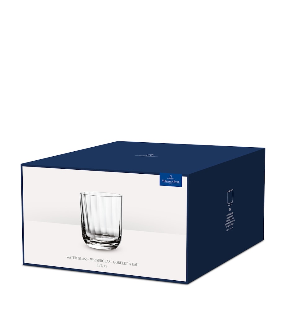 Set of 4 Rose Garden Water Glasses (200ml) CLEAR Image 7