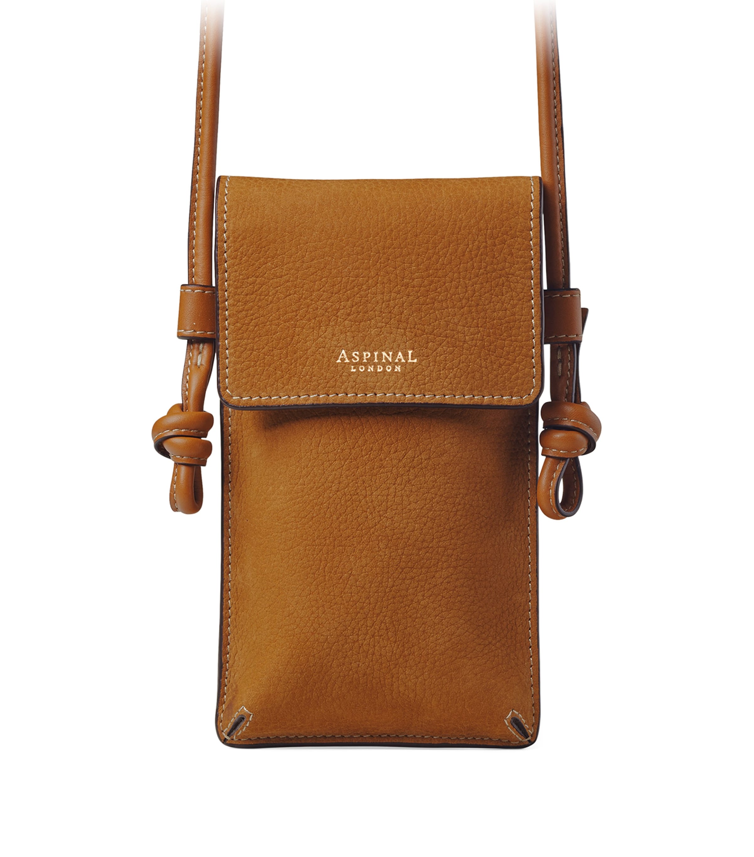 Aspinal Of London Leather Ella Phone Pouch In Brown