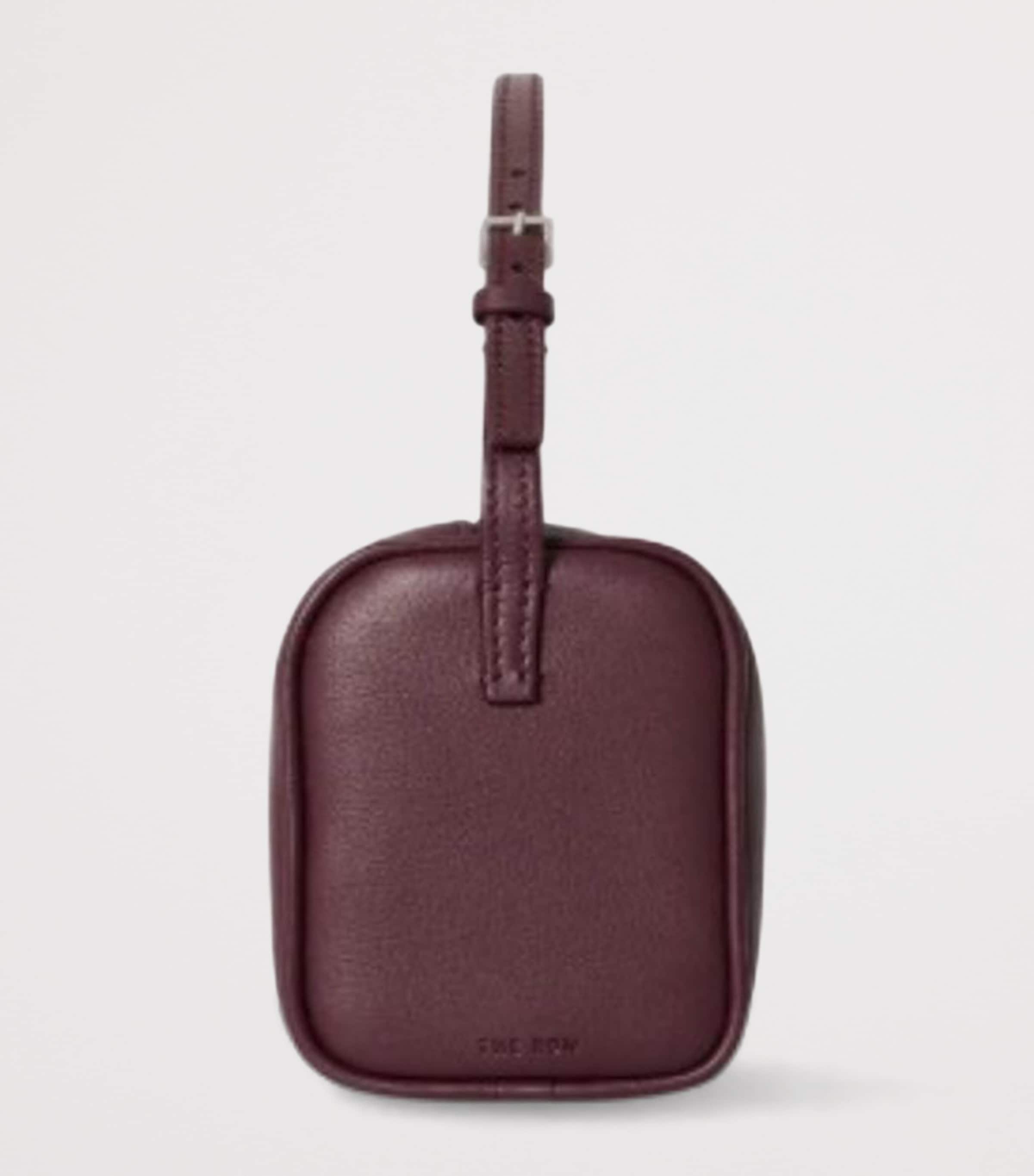 The Row '90s Leather Top-Handle Bag Burgundy Ans Image 3