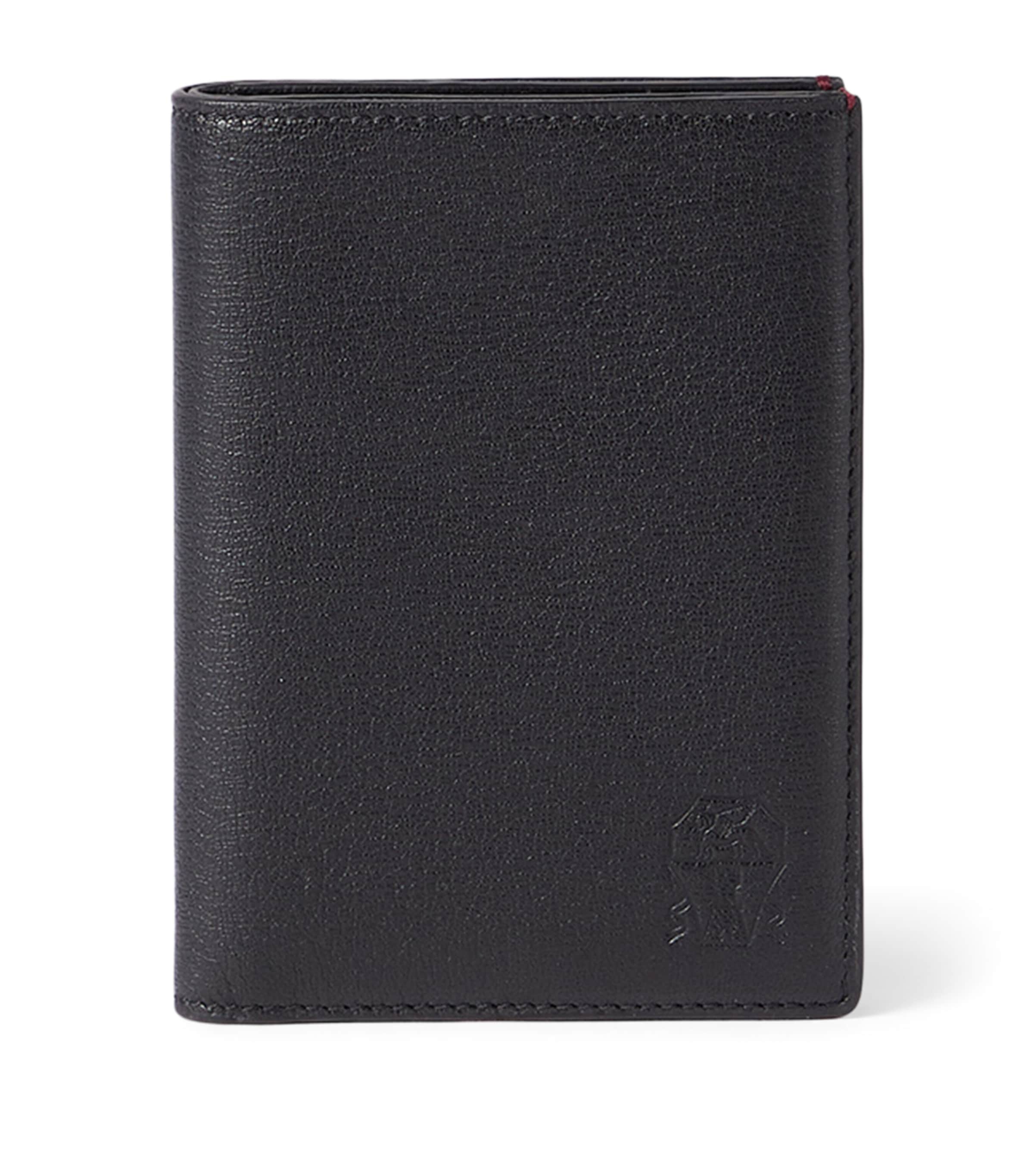 Brunello Cucinelli Black Leather Capretta Passport Holder | Harrods US